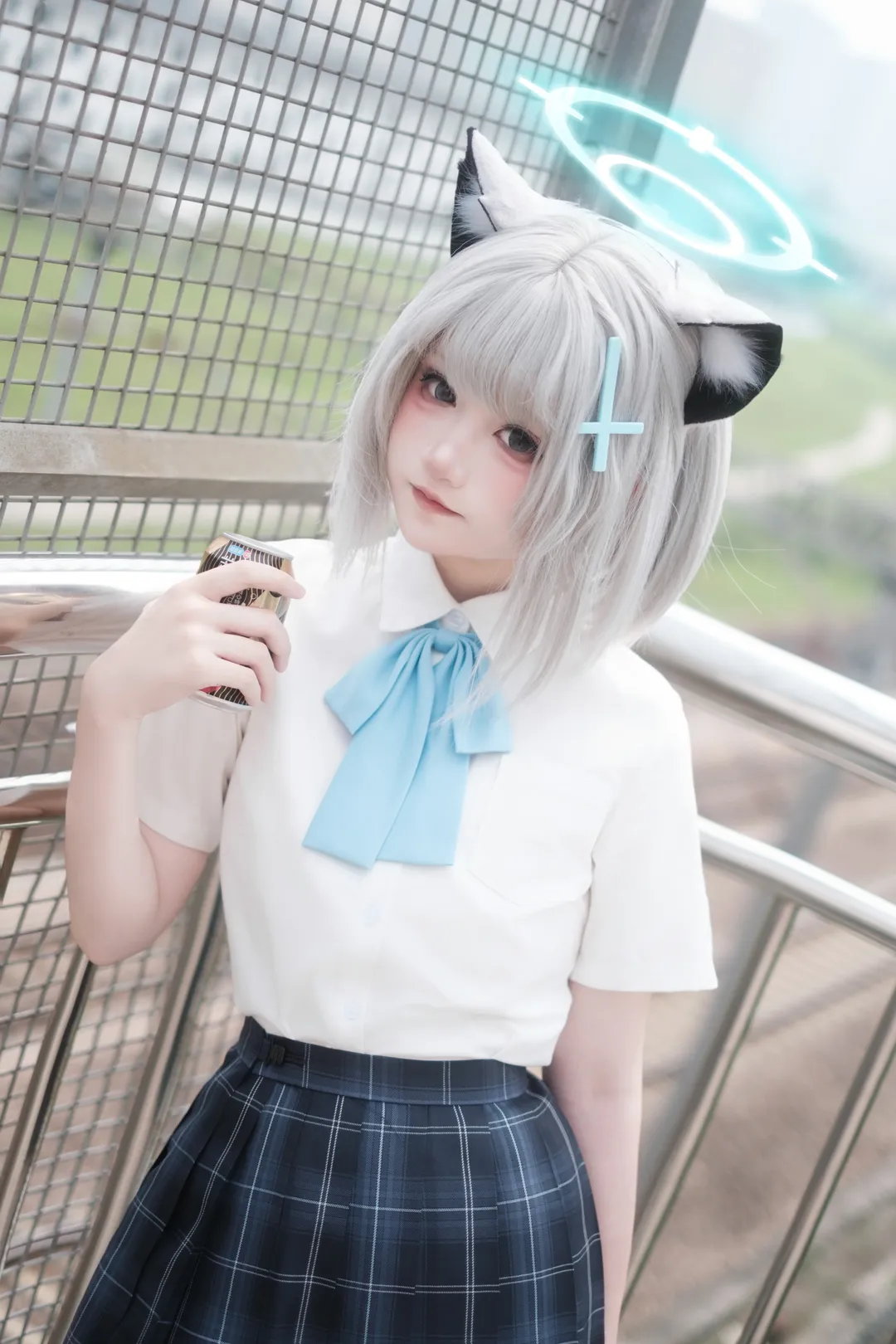 二次元摄影, 蔚蓝档案, 户外cos, 砂狼白子cos, 制服写真 - 第5张
