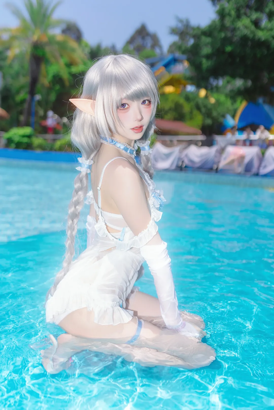 碧蓝航线, 泳装cosplay, 二次元夏日, 艾弗森cos, 水着写真 - 第1张
