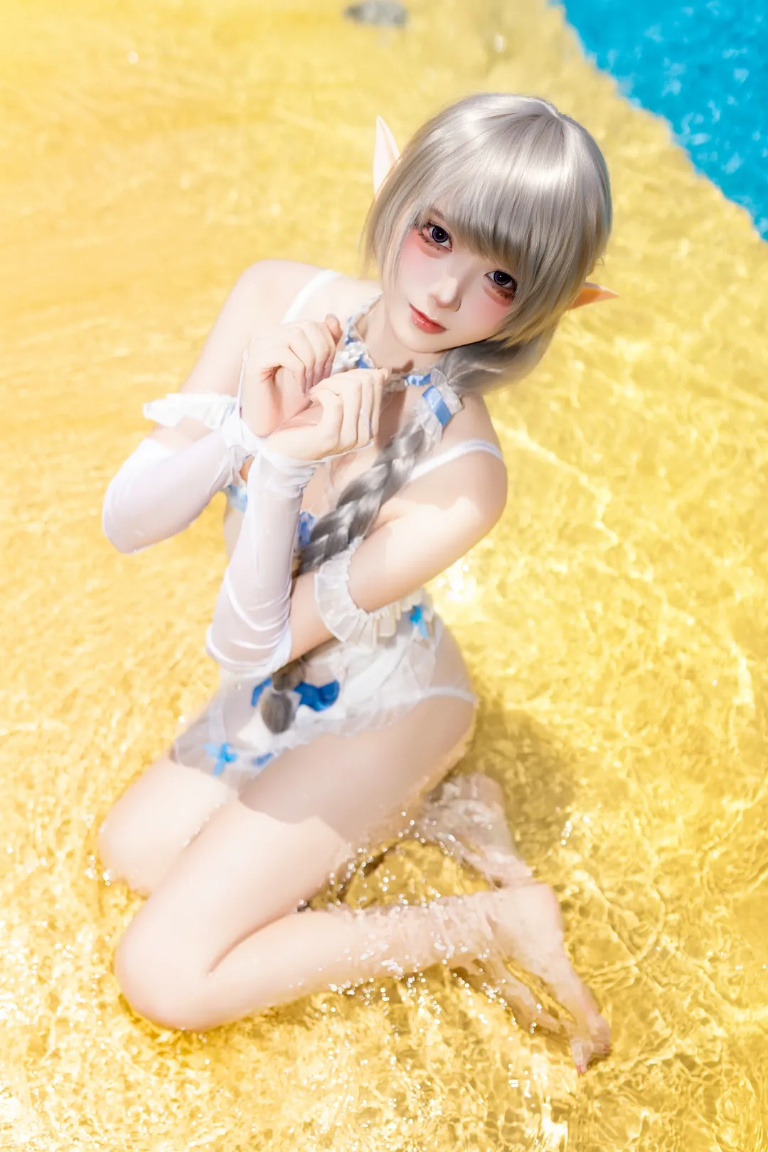 碧蓝航线, 泳装cosplay, 二次元夏日, 艾弗森cos, 水着写真 - 第2张