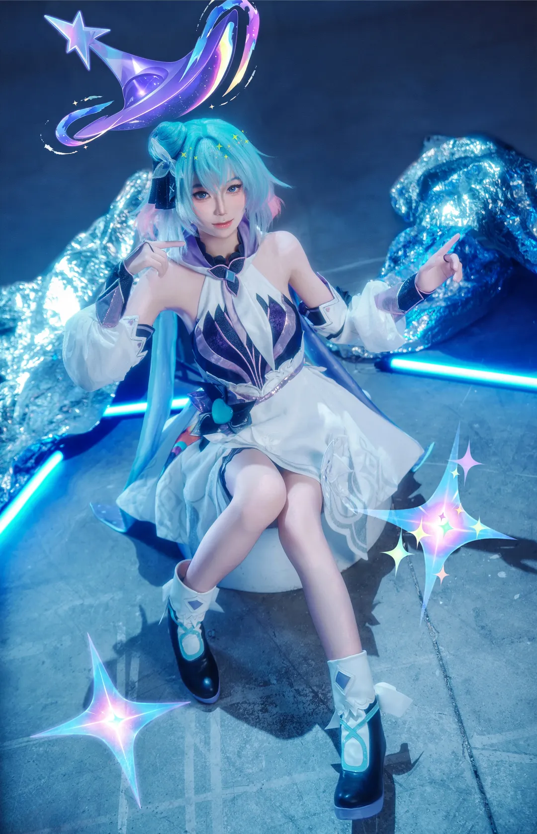 小喬コスプレ, 時の魔女, コスプレ撮影, 特殊効果写真編集, スタジオ撮影