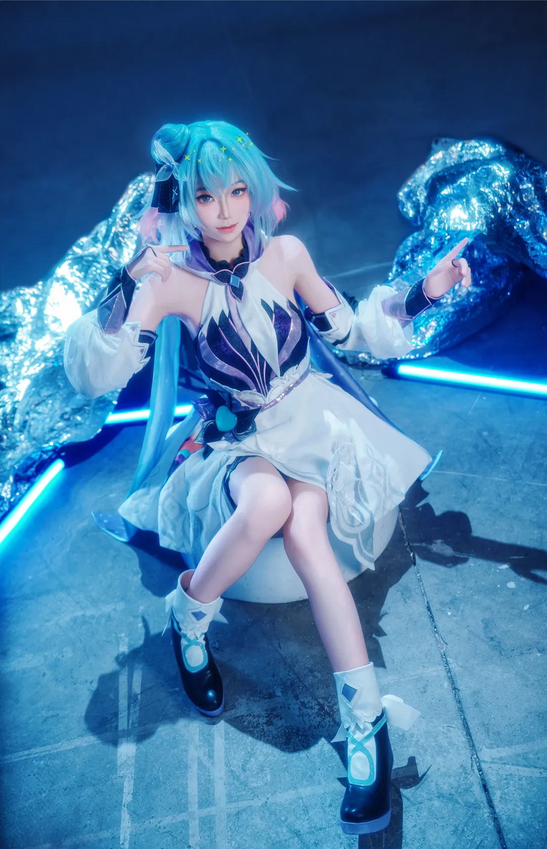 小乔cos, 时之魔女, cosplay摄影, 特效修图, 棚拍出片 - 第2张