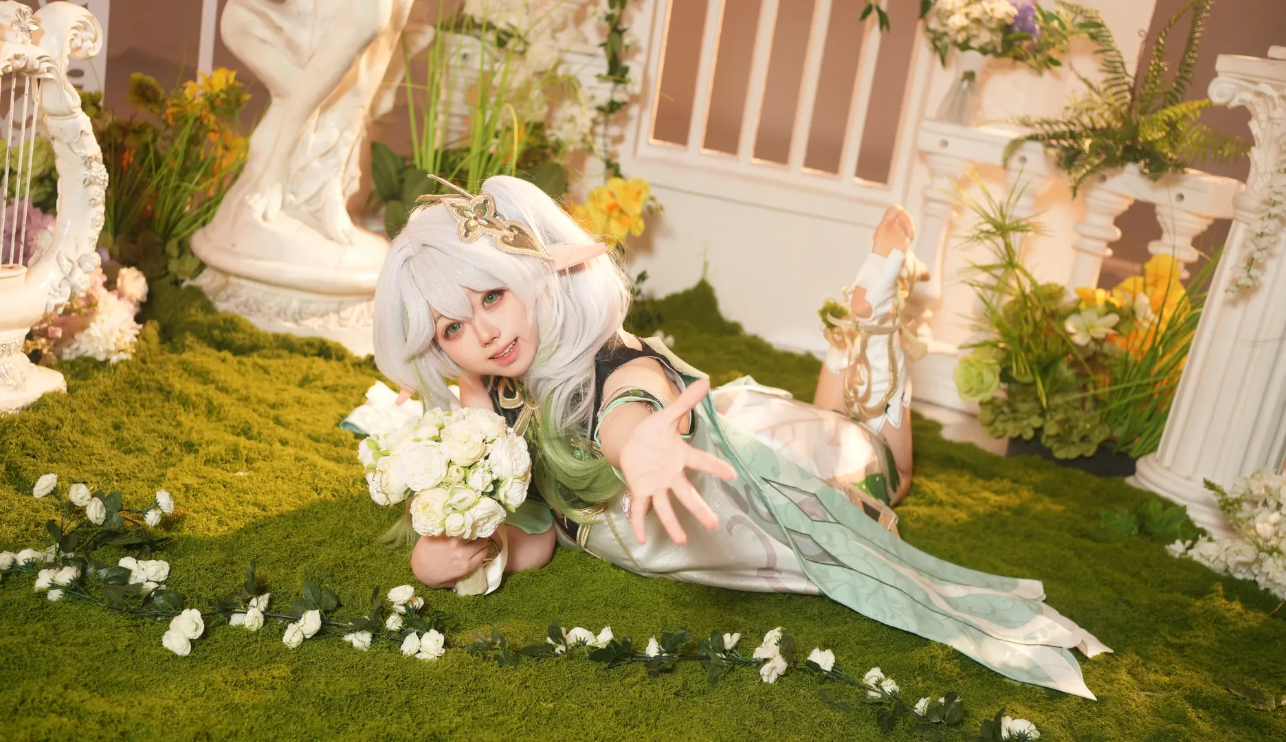 Genshin Impact, Nahida Cosplay, Elf ears, Dendro Archon cosplay, Cosplay photography