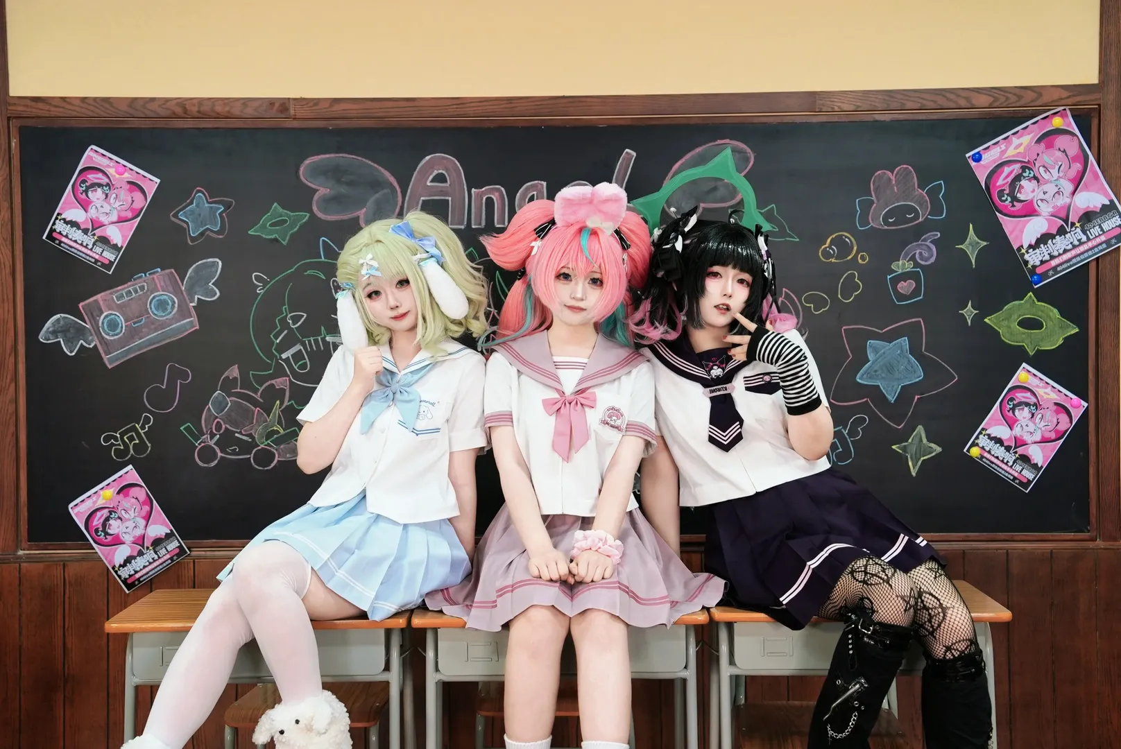 Zenless Zone Zero, Sunna cosplay, Aria cosplay, Nangong Yu cosplay, School cosplay