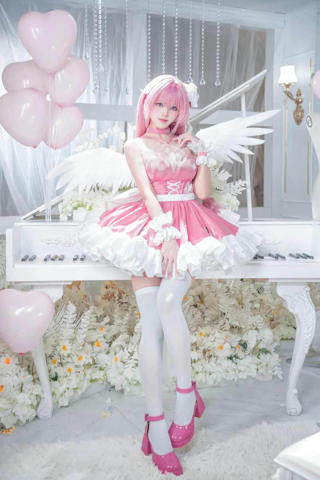 Angel wings, Pink wig, Cosplay photos, Dorothy cosplay, NIKKE
