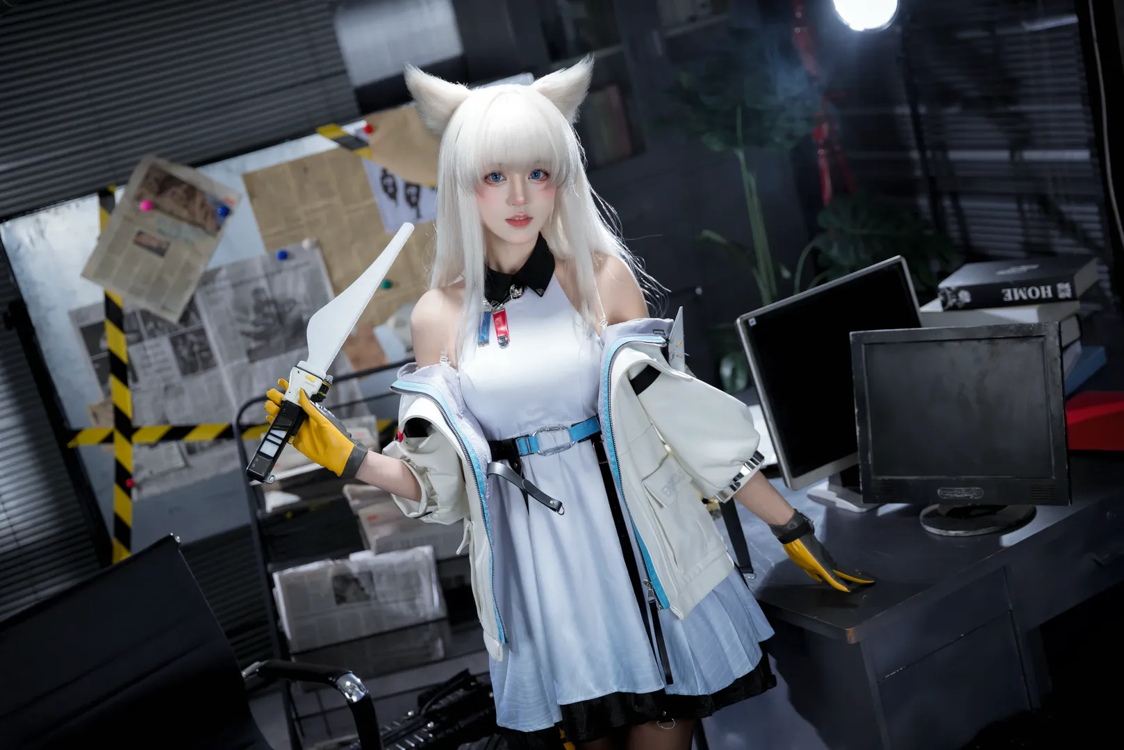 漫展摄影, 兽耳cosplay, 佩丽卡cos, 终末地, 战术风c服 - 第4张