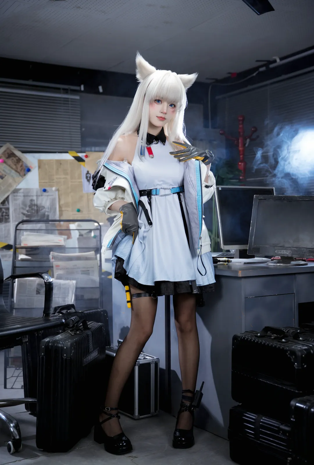 漫展摄影, 兽耳cosplay, 佩丽卡cos, 终末地, 战术风c服 - 第6张