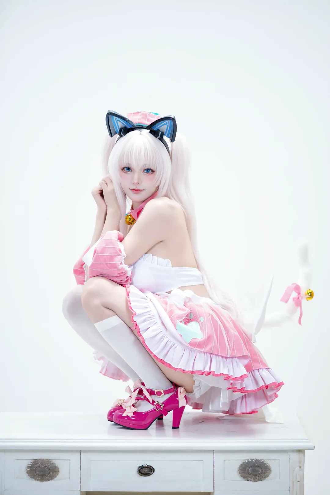 碧蓝航线, 二次元写真, Coser日常, 哈曼cos, 白丝猫娘 - 第6张