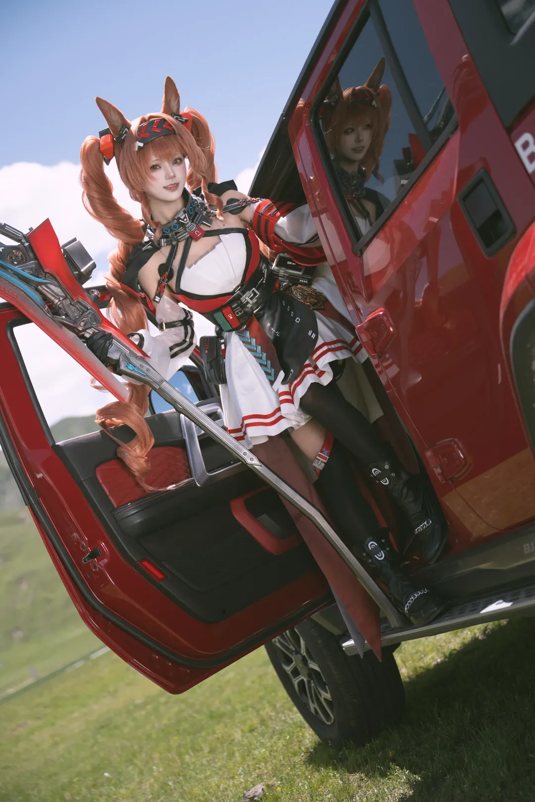 明日方舟, 漫展写真, 户外cos摄影, 予愿安洁莉娜cos, 风车取景 - 第3张