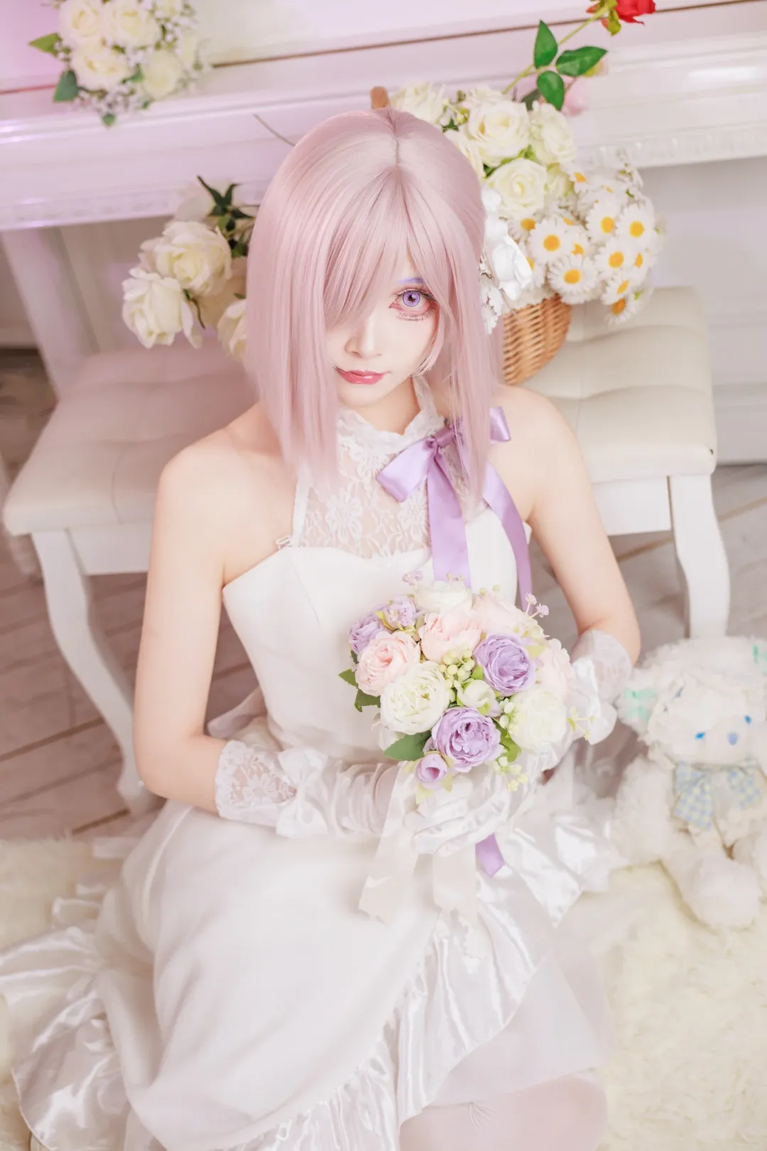 fgo, 花嫁cos, cosplay摄影, 型月, 玛修cos - 第1张