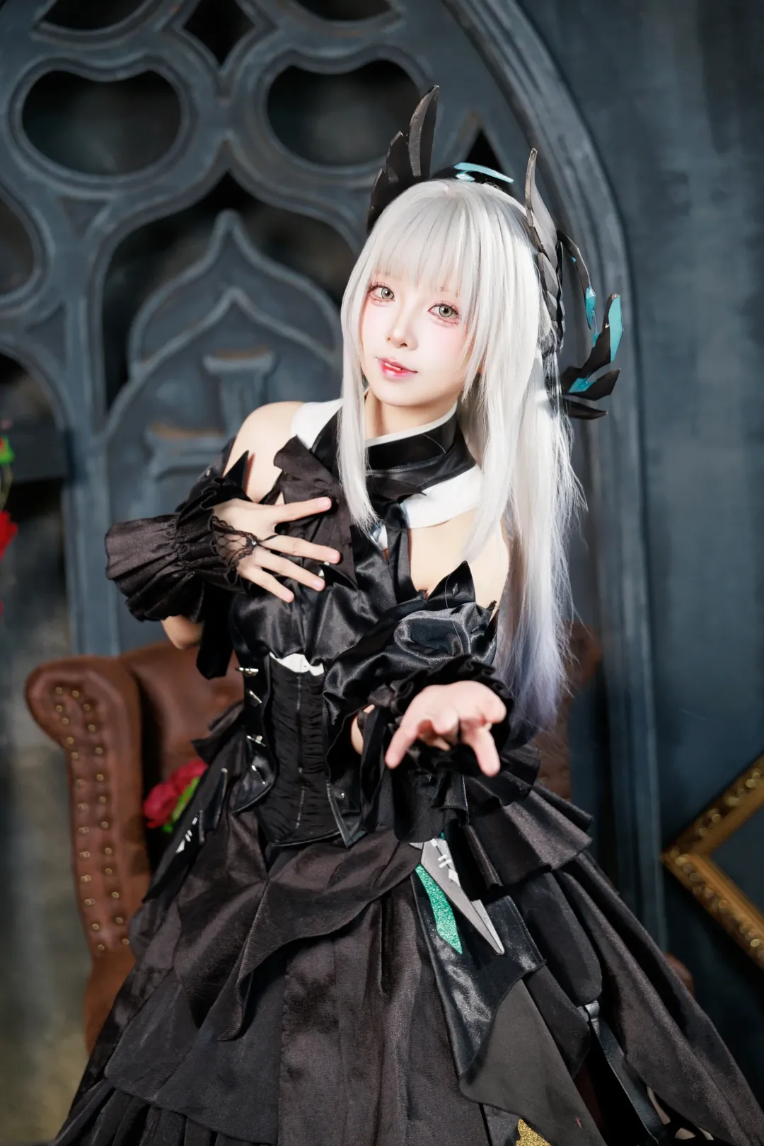 Dark style, Studio photoshoot, Gothic style cosplay, Punishing: Gray Raven, Liv cosplay - Image 1