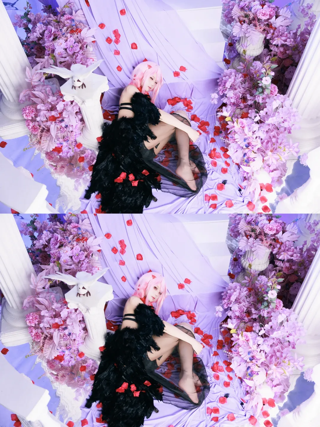 梦幻场景, cosplay摄影, 楪祈cos, 罪恶王冠, 黑羽造型 - 第2张