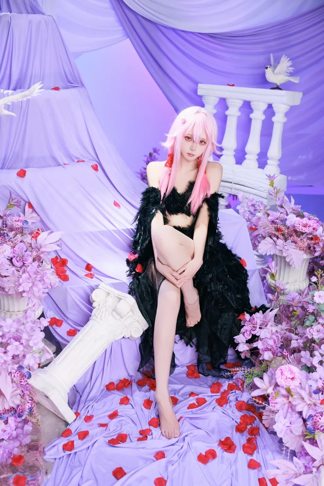 梦幻场景, cosplay摄影, 楪祈cos, 罪恶王冠, 黑羽造型 - 第3张