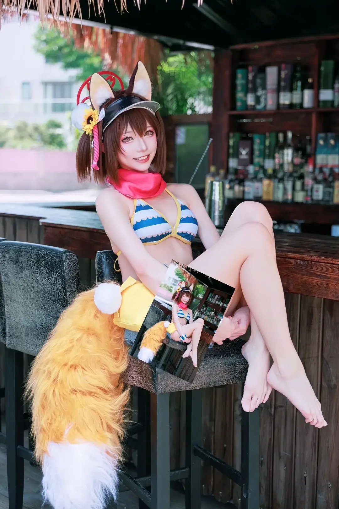 蔚蓝档案, cosplay摄影, 久田泉奈cos, 夏日泳池写真, 泳装拍照 - 第2张