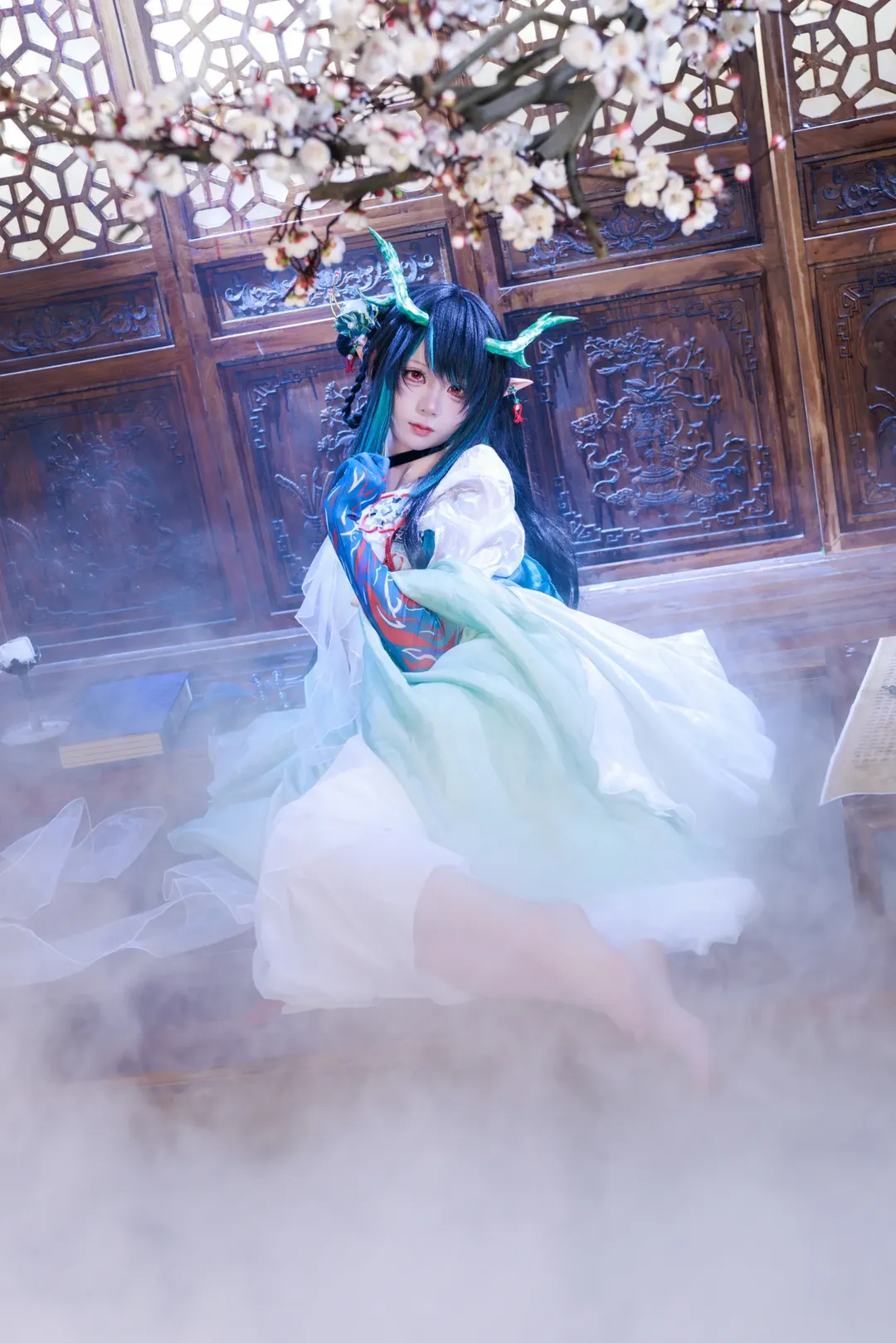 古风摄影, 明日方舟, 国风cosplay, 夕青玉砚cos, 仙气人像