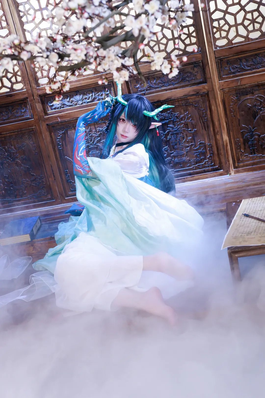 古风摄影, 明日方舟, 国风cosplay, 夕青玉砚cos, 仙气人像 - 第2张