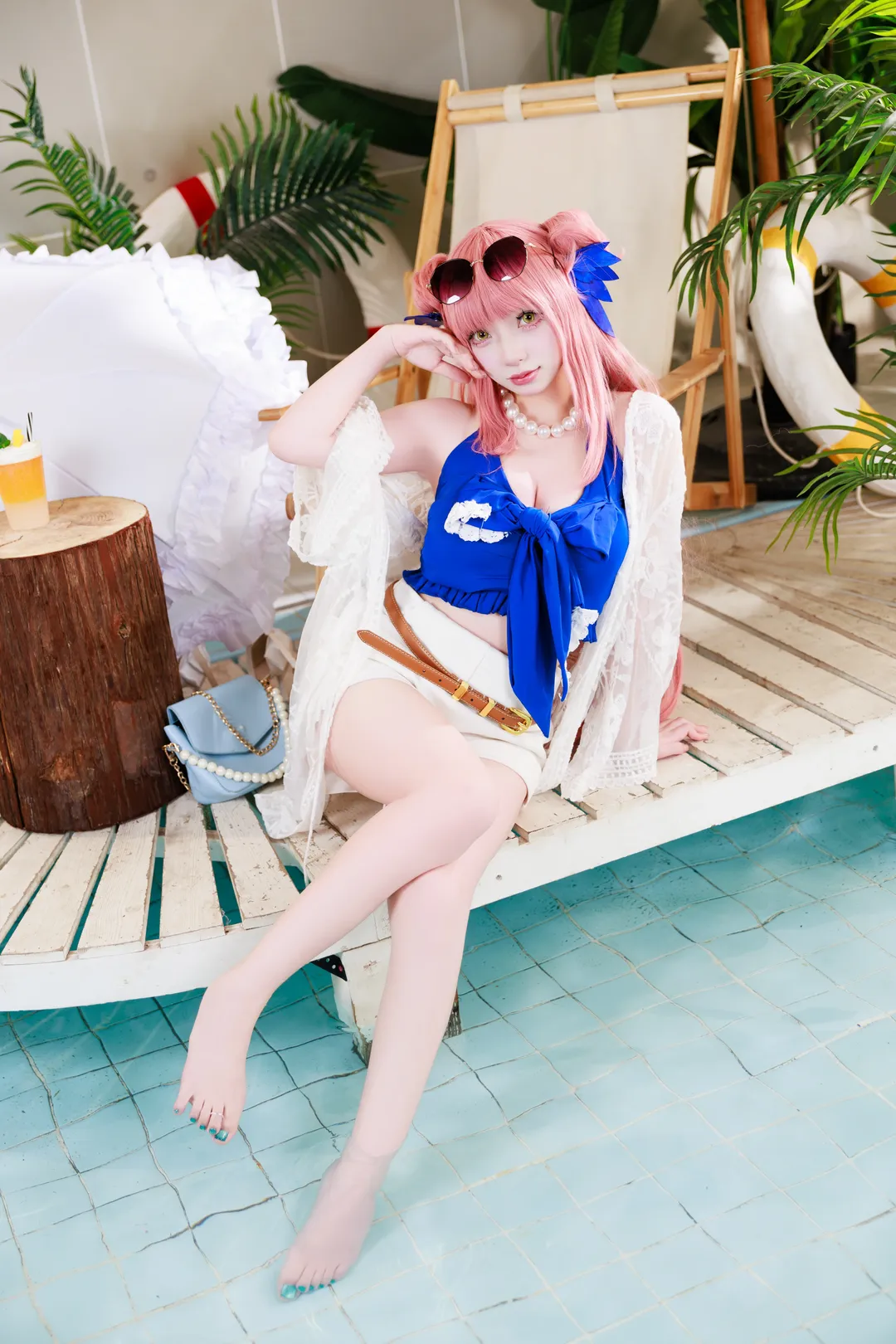 明日方舟, cosplay摄影, 泳装写真, 夏日水着, 锡兰cos - 第1张