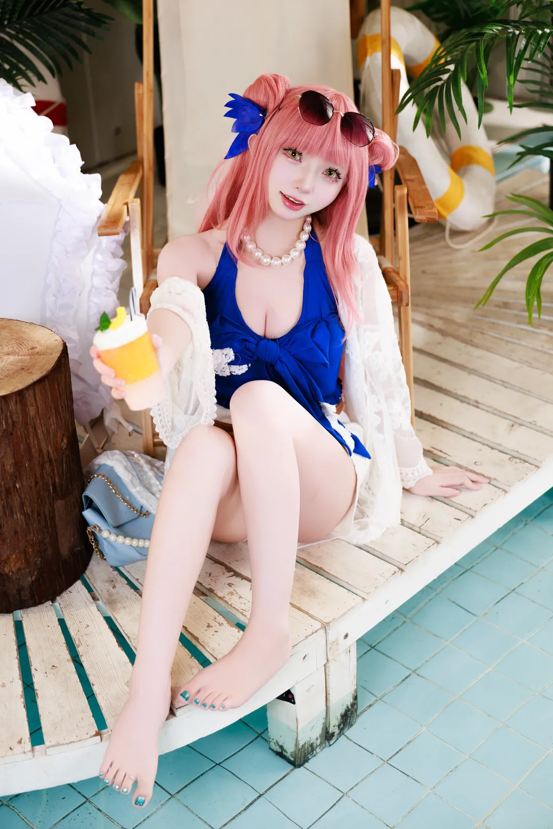 アークナイツ, コスプレ撮影, 水着写真, 夏の水着, セイロン コスプレ