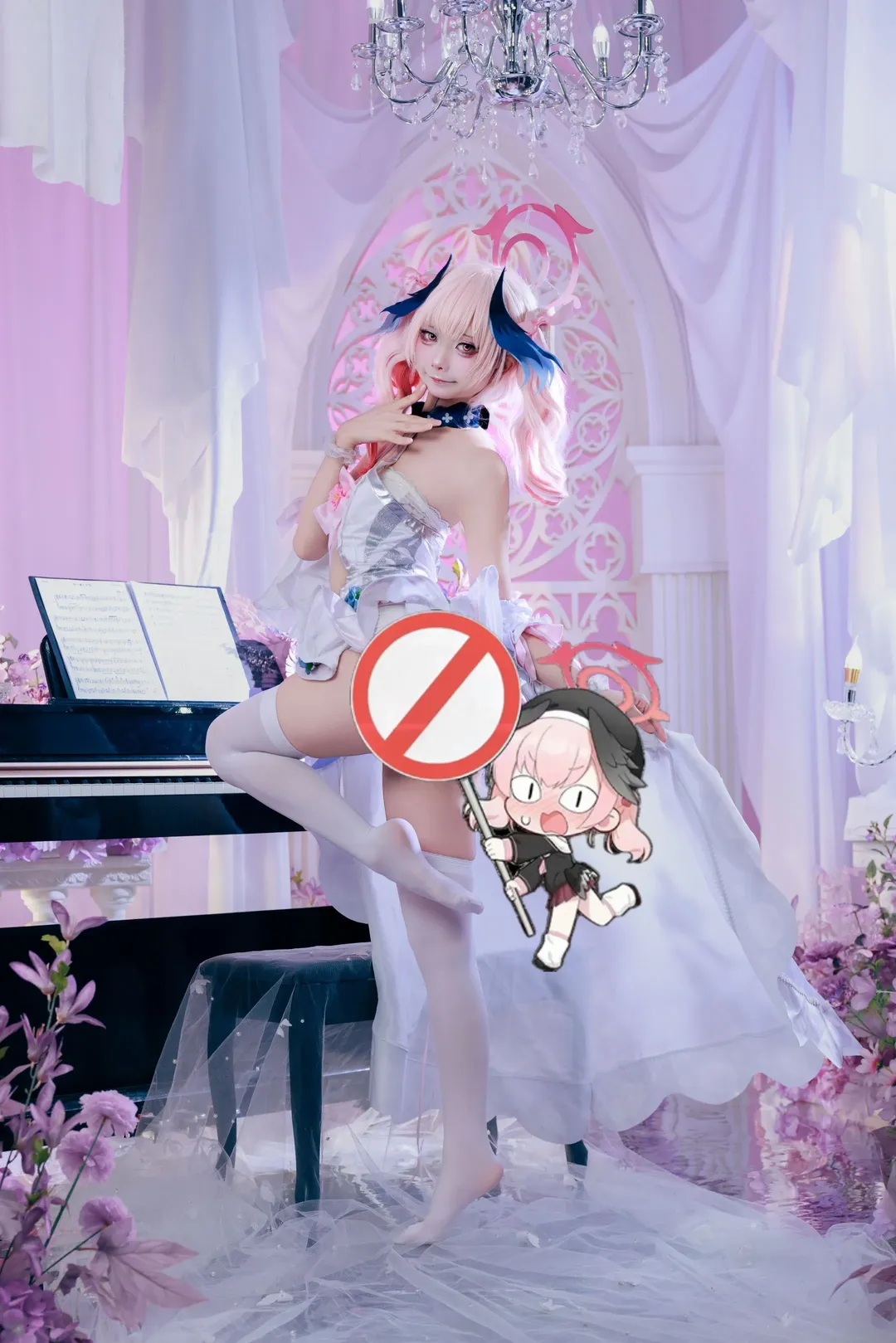 蔚蓝档案, 花嫁造型, cosplay摄影, 二次元美少女, 小春cos - 第1张