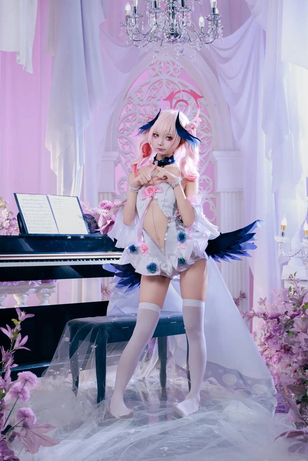 蔚蓝档案, 花嫁造型, cosplay摄影, 二次元美少女, 小春cos