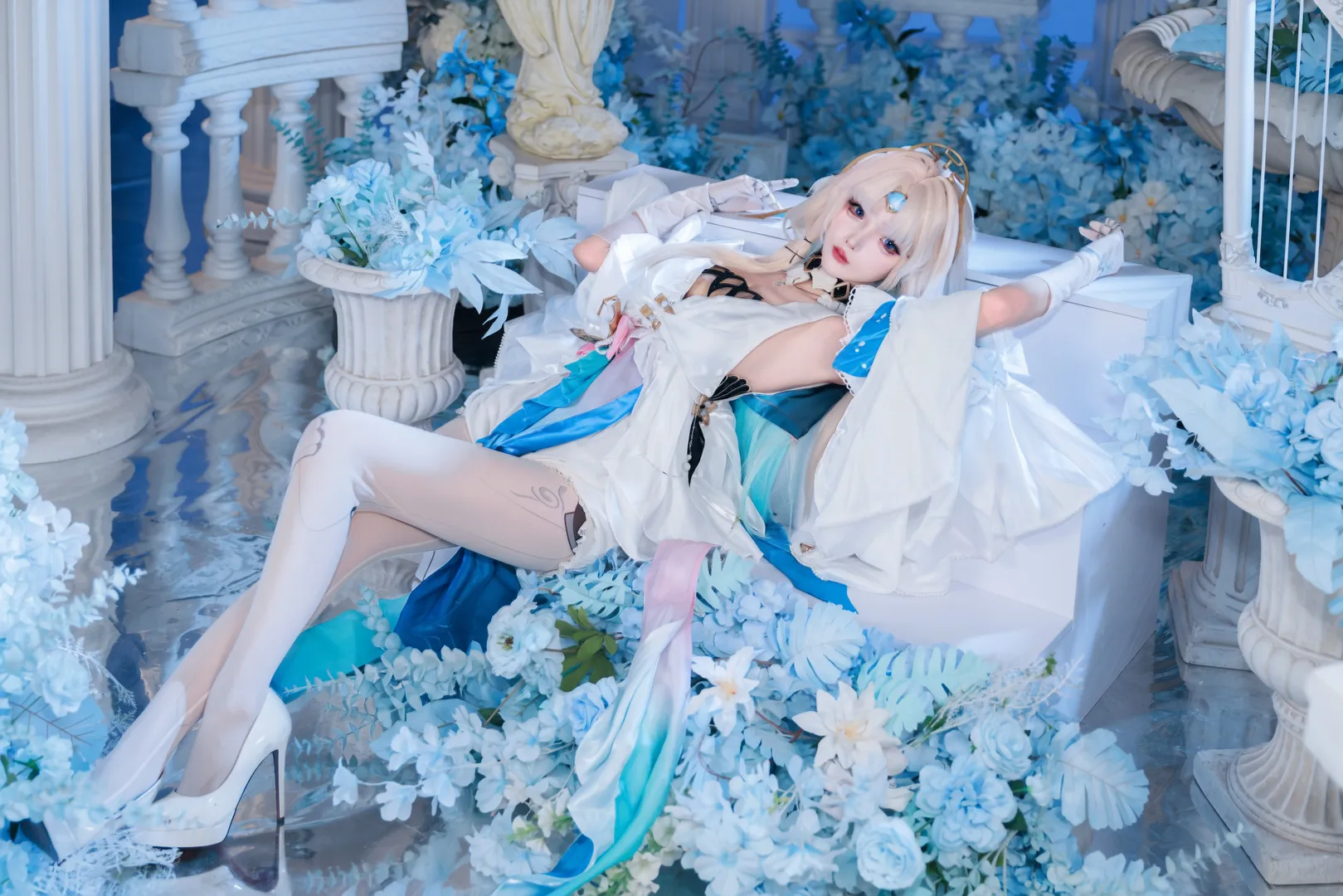cosplay, 崩坏星穹铁道, 真珠cos, 白丝造型, 古典奇幻风