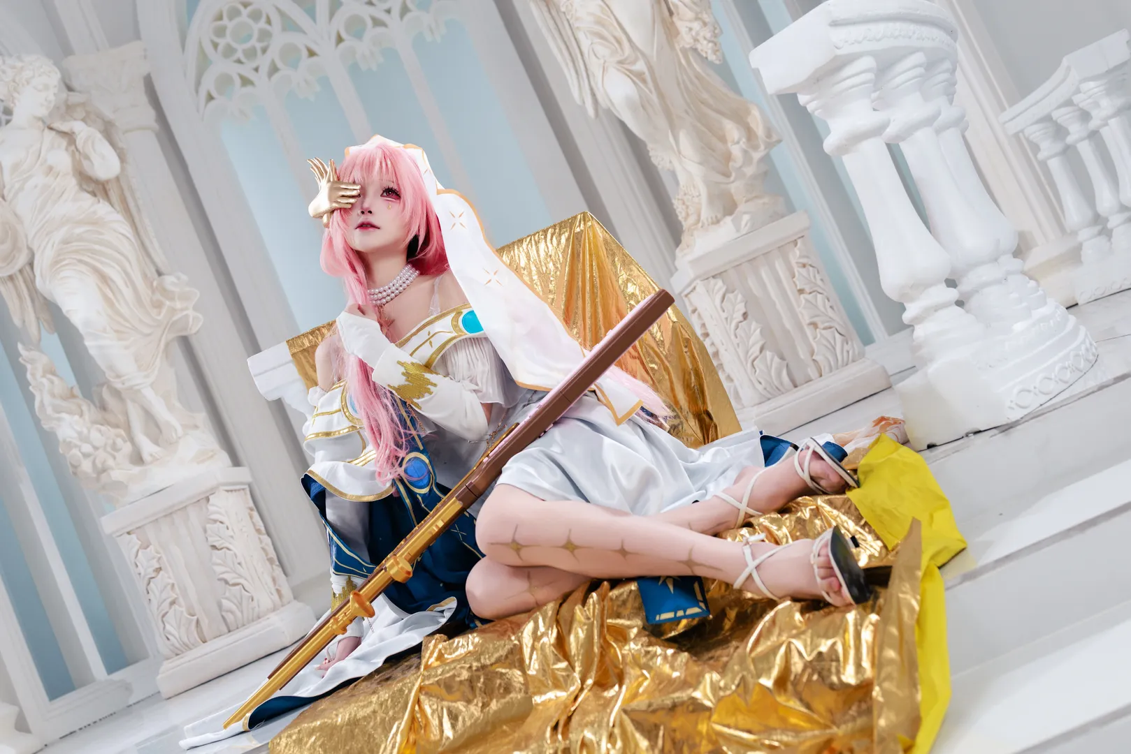 cosplay, 明日方舟, 音律联觉, 音律蕾缪安cos, 神殿风摄影
