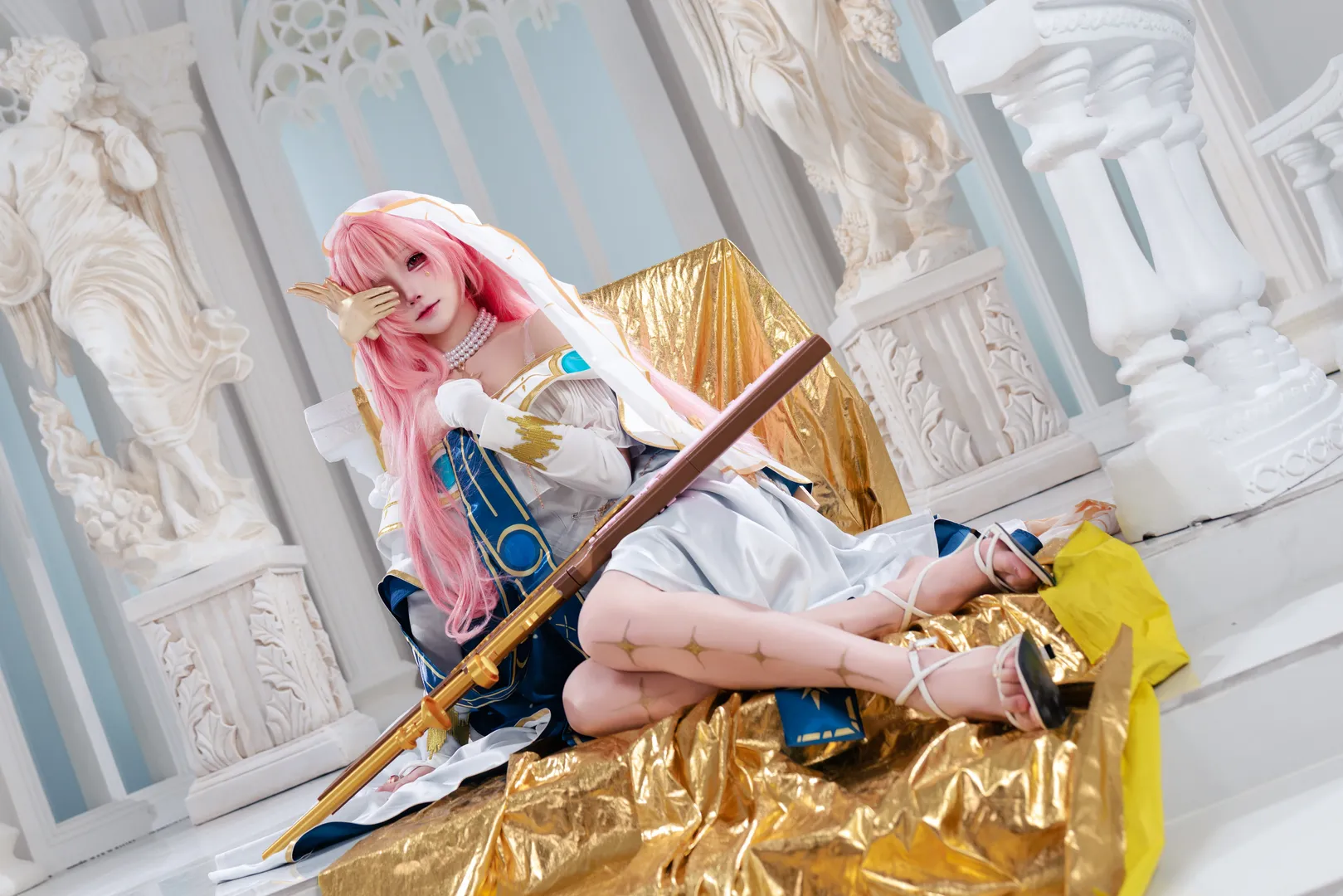 cosplay, 明日方舟, 音律联觉, 音律蕾缪安cos, 神殿风摄影 - 第2张