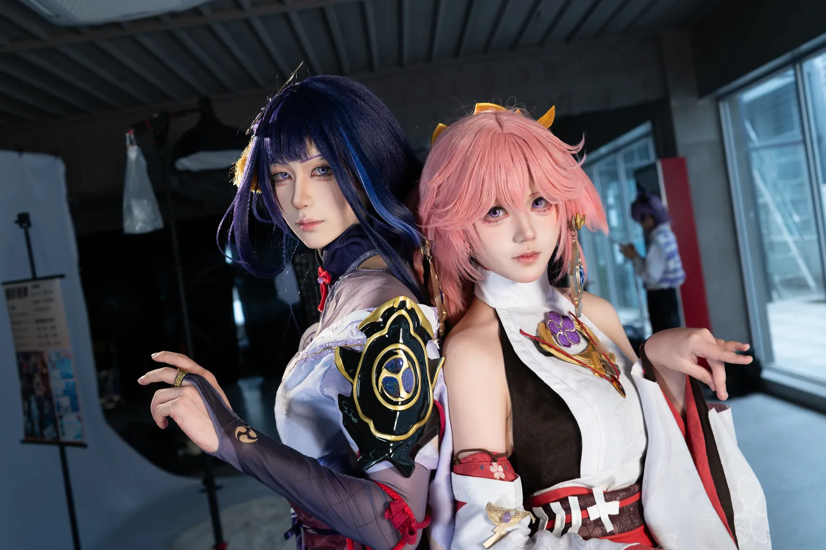 原神, 八重神子cos, 鸣神组, cosplay摄影, 雷电将军cos - 第4张