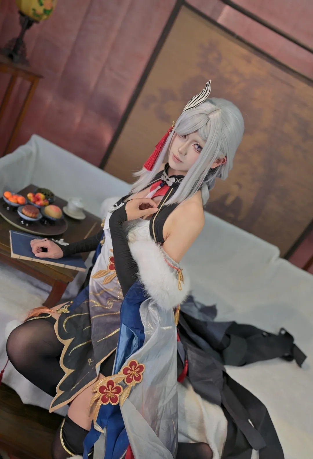 原神, 申鶴 コスプレ, 中国古風, 中国風写真, 雪中の紅梅 - 2枚目