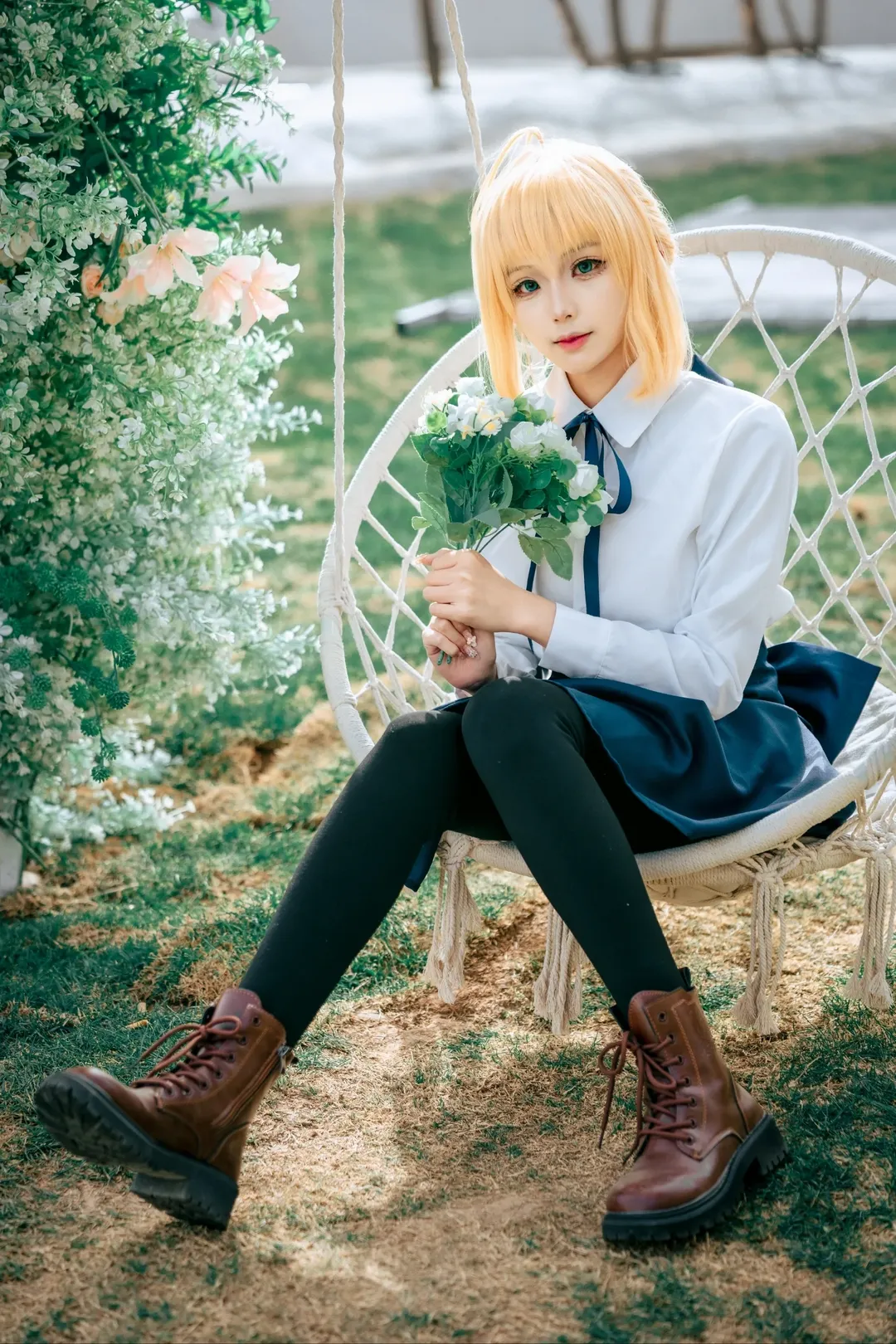 阿尔托莉雅cos, Fate, 日常向cosplay, 春日外景, 便服正片 - 第2张