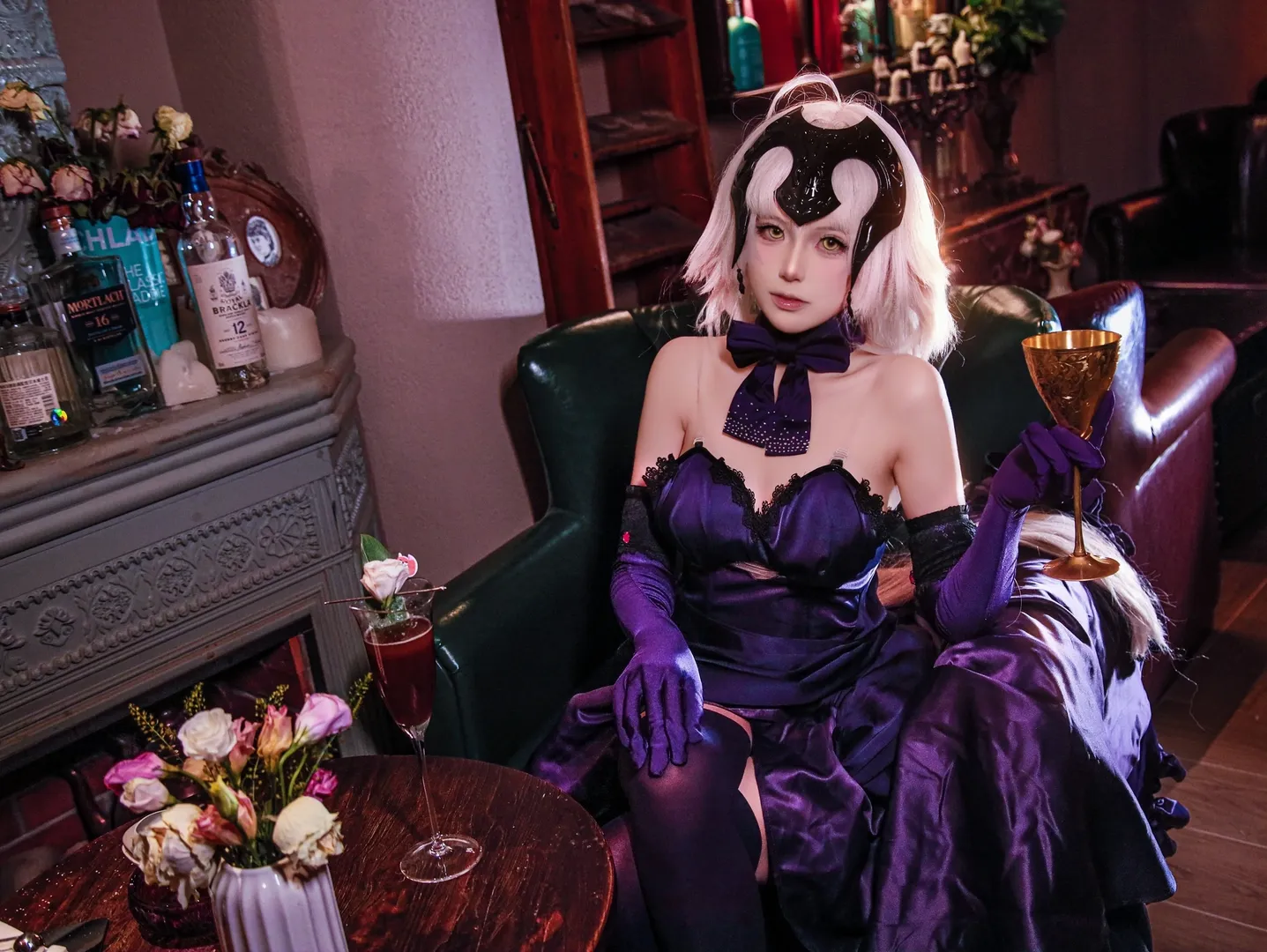 Fate/Grand Order, 黑贞德cos, 醉贞, 酒吧氛围, cosplay正片 - 第6张
