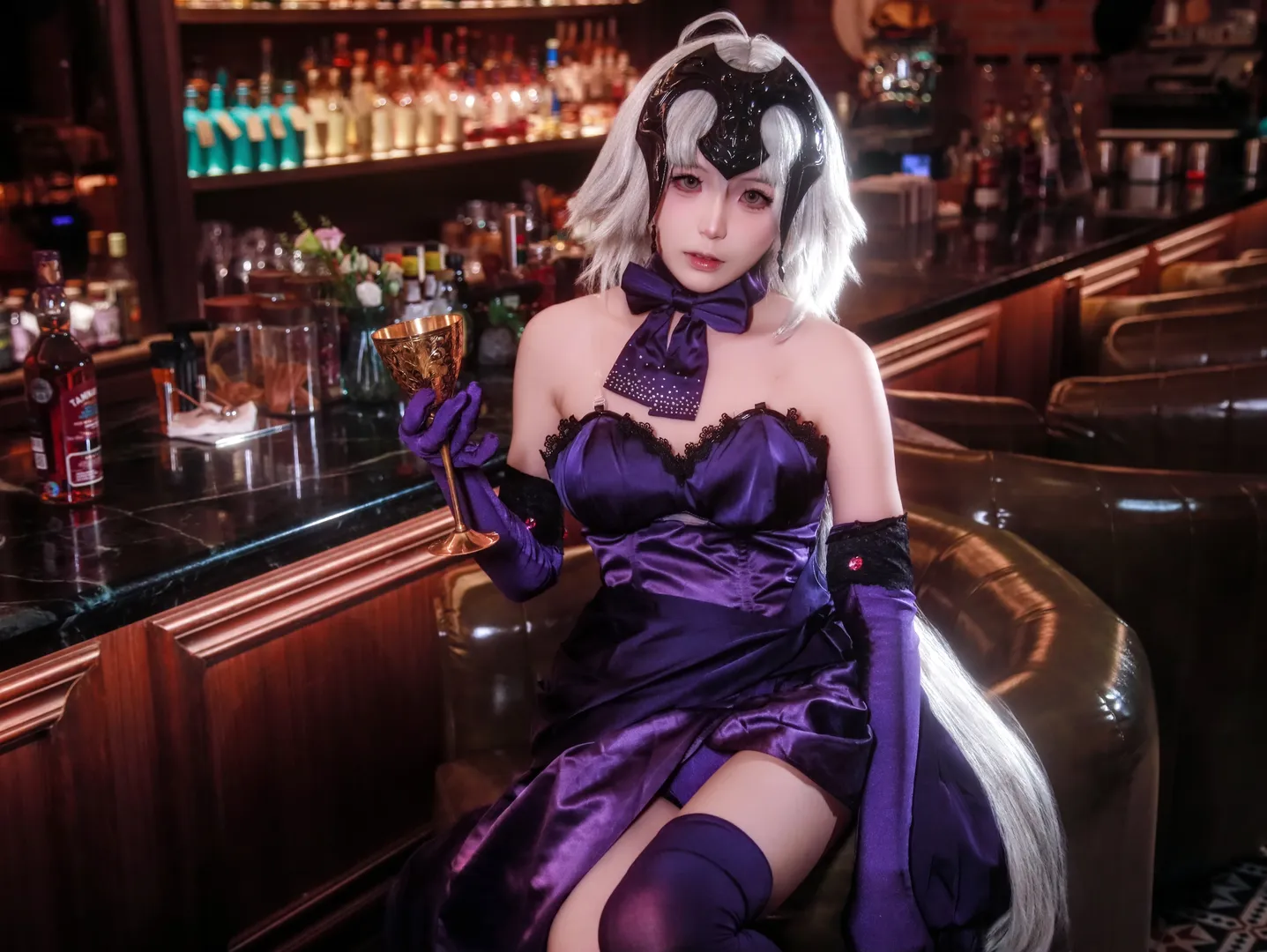 Fate/Grand Order, 黑贞德cos, 醉贞, 酒吧氛围, cosplay正片 - 第7张