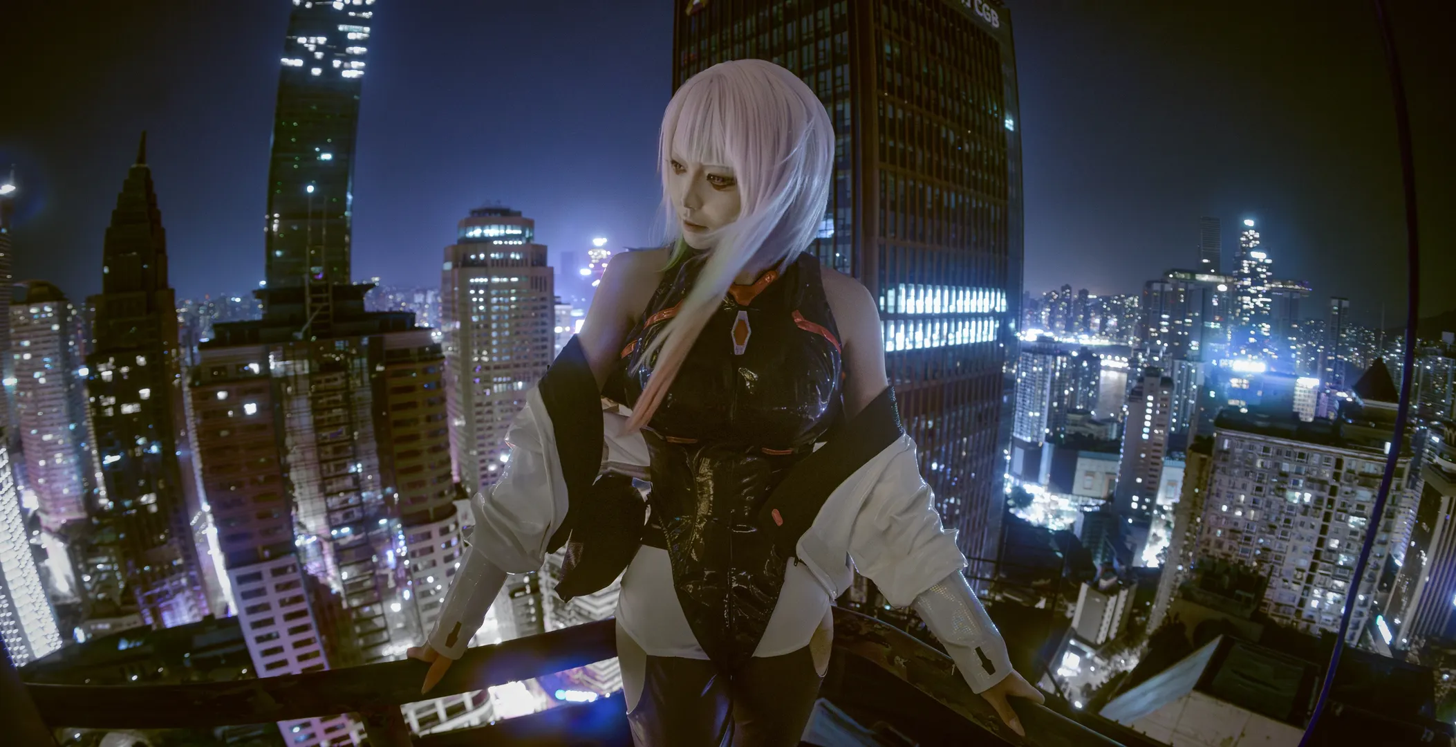 cosplay正片, 夜景摄影, 露西cos, 赛博朋克边缘行者, 赛博朋克2077 - 第1张