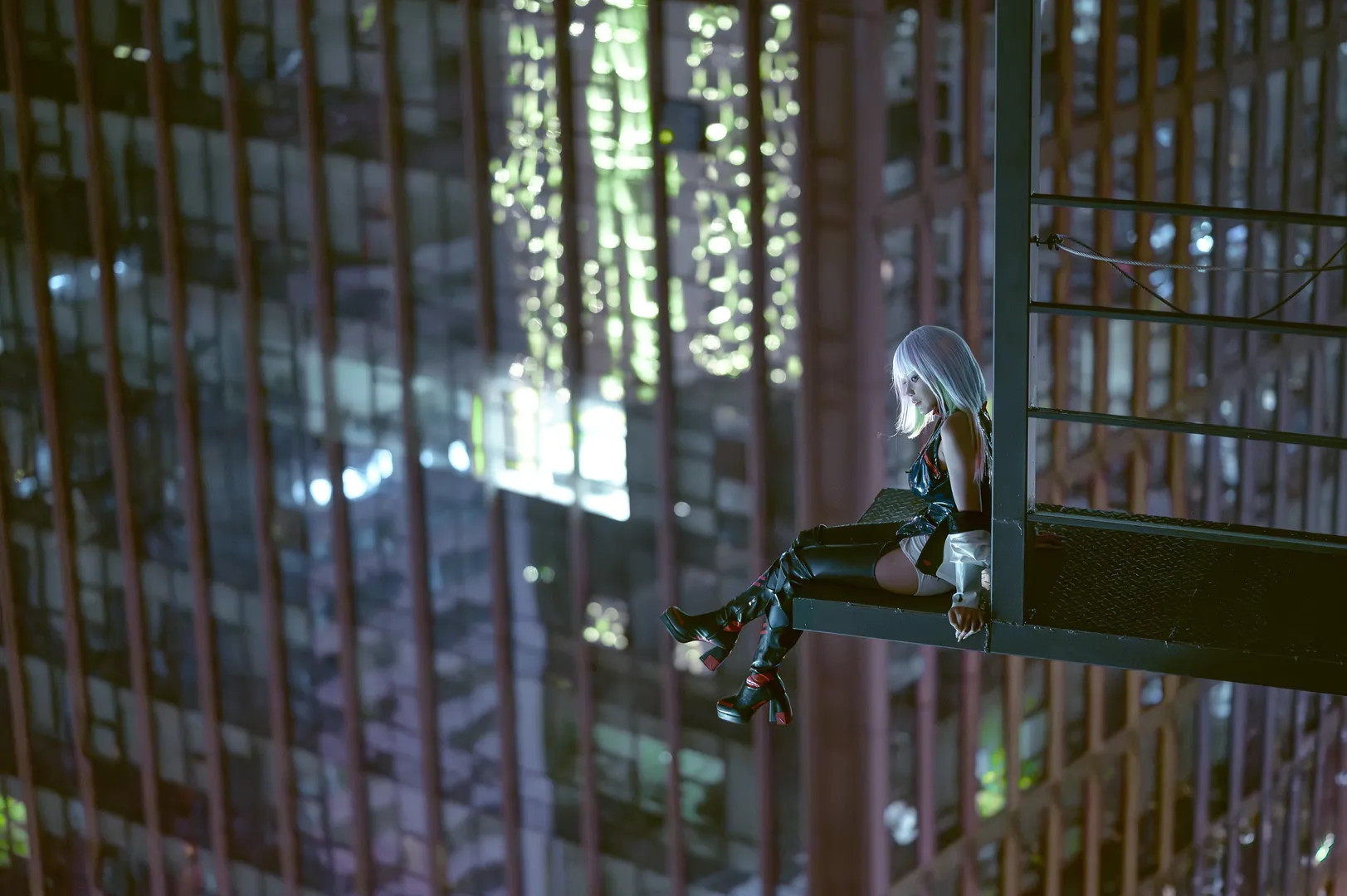 cosplay正片, 夜景攝影, 露西cos, 賽博朋克邊緣行者, 賽博朋克2077