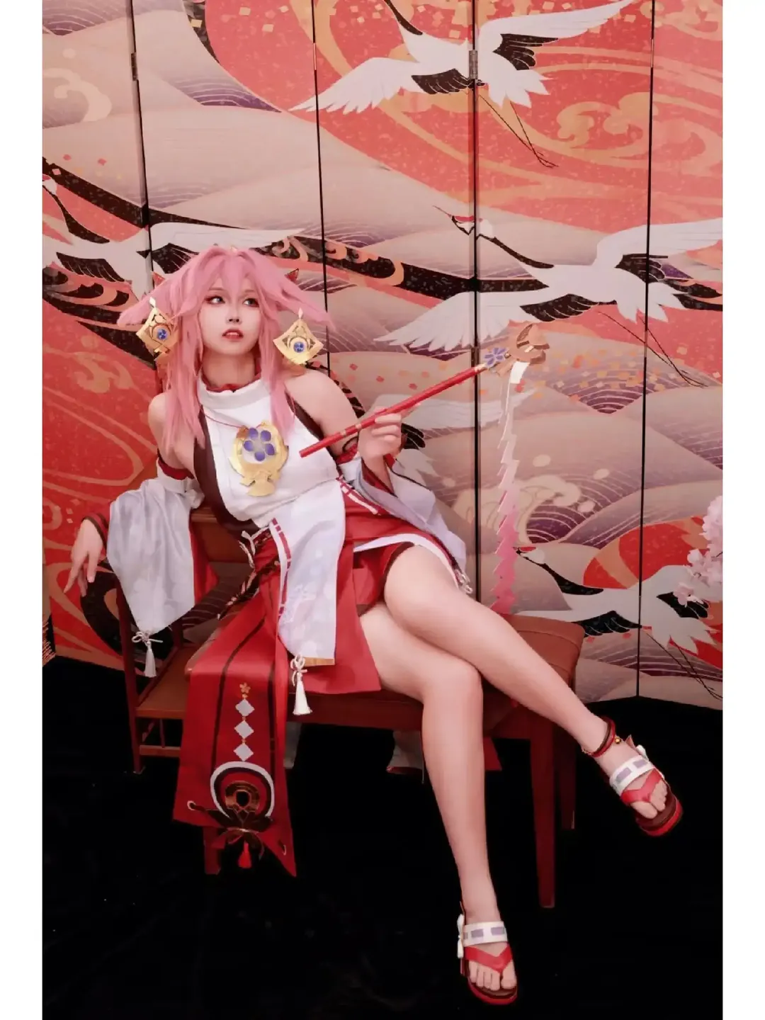 原神, コスプレ, コスプレ写真, 和風撮影, 八重神子 コスプレ