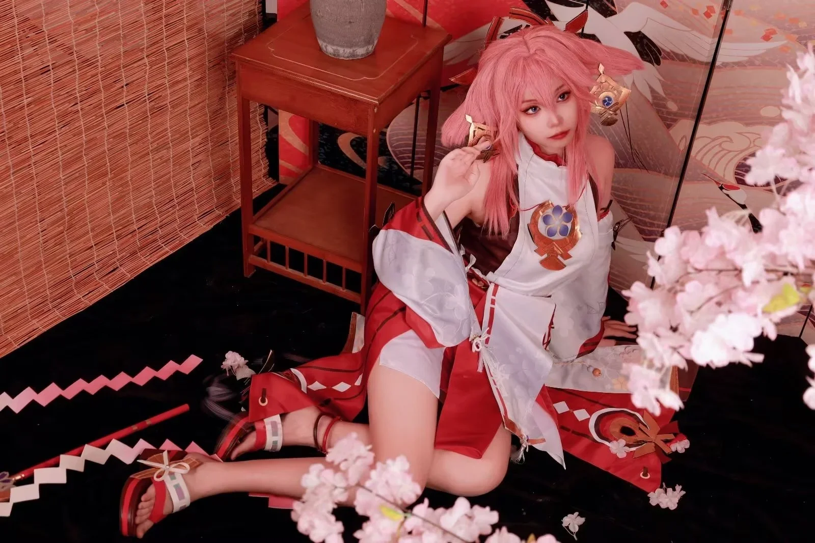 原神, コスプレ, コスプレ写真, 和風撮影, 八重神子 コスプレ - 3枚目