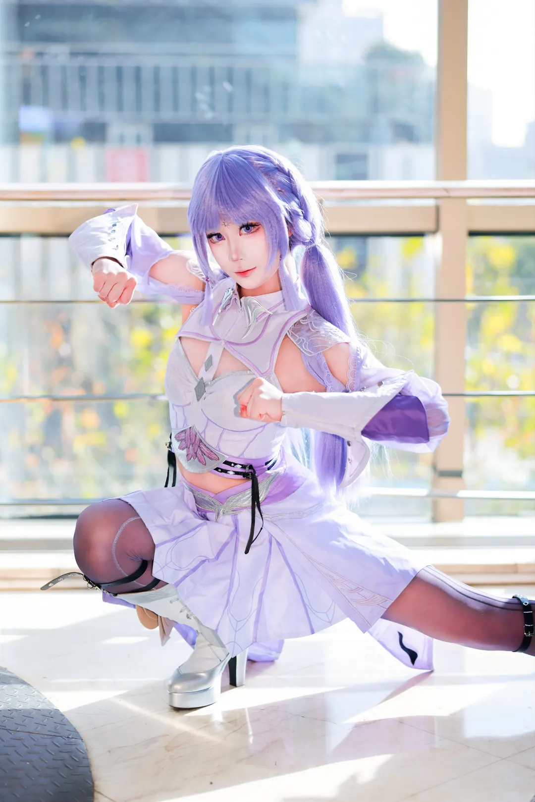 Anime-style photography, Soul Land, Cosplay outfit, Purple hair cosplay, Bai Chenxiang Cosplay - Image 2