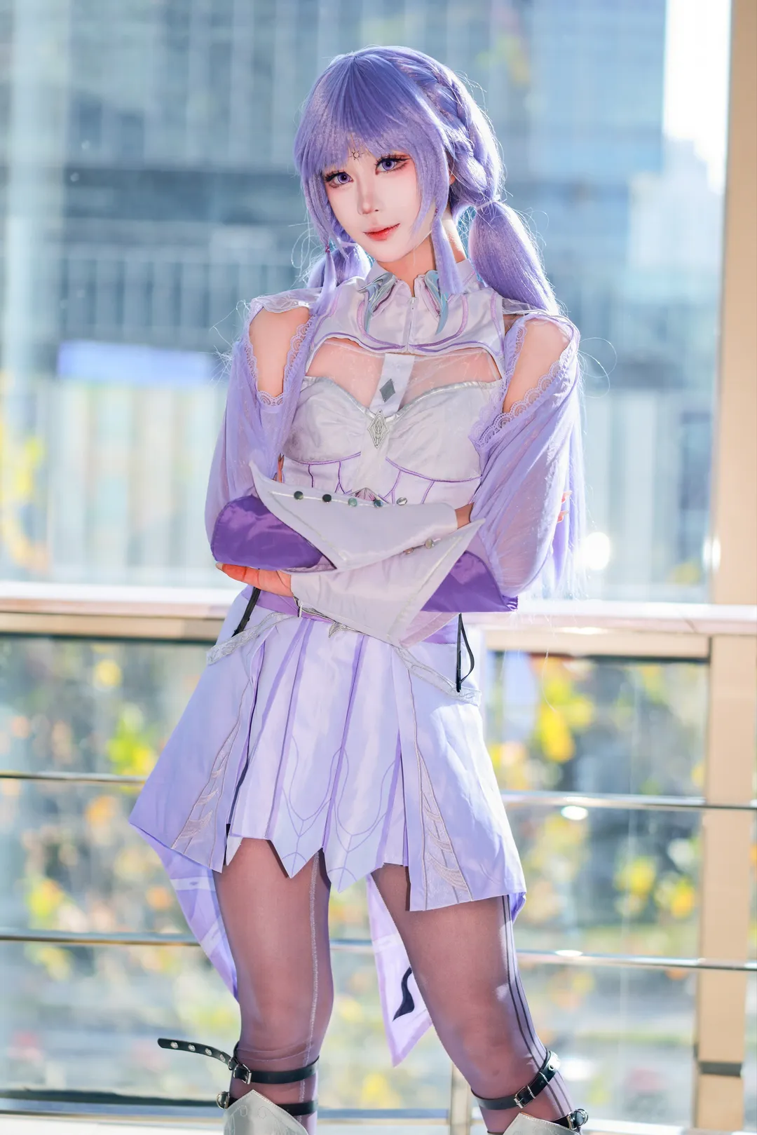 Anime-style photography, Soul Land, Cosplay outfit, Purple hair cosplay, Bai Chenxiang Cosplay - Image 3