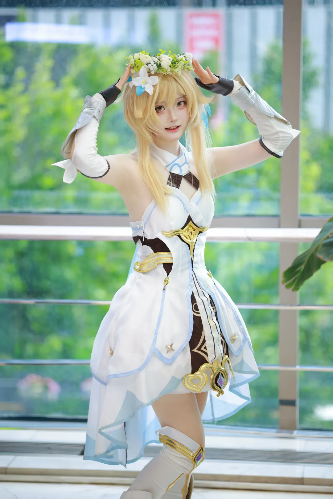 原神, cosplay, 荧妹cos, 旅行者cos, 我们终将重逢 - 第4张