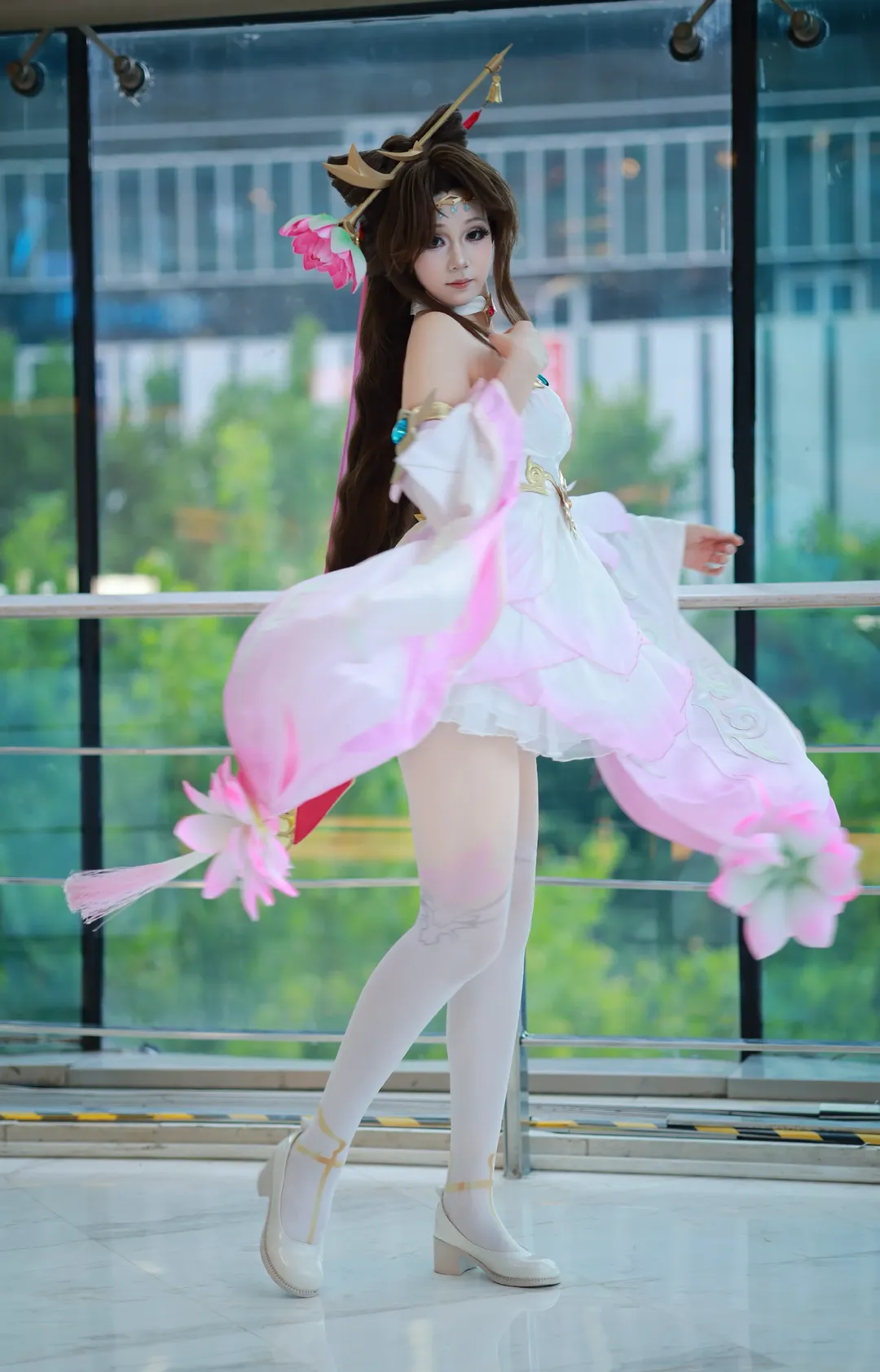 王者荣耀, 貂蝉cos, 白丝, 国风cosplay, 小辞 - 第1张