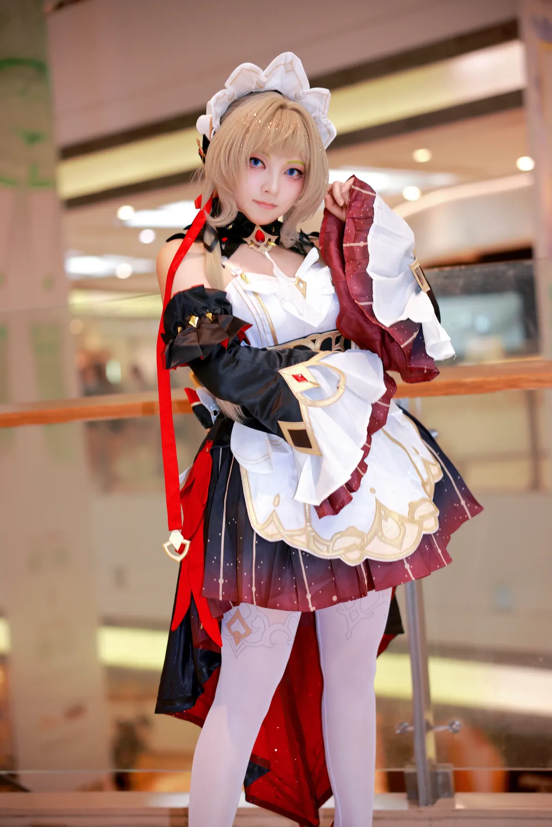 桑多涅cos, 原神, 女仆装, 二次元cosplay, 白丝 - 第1张