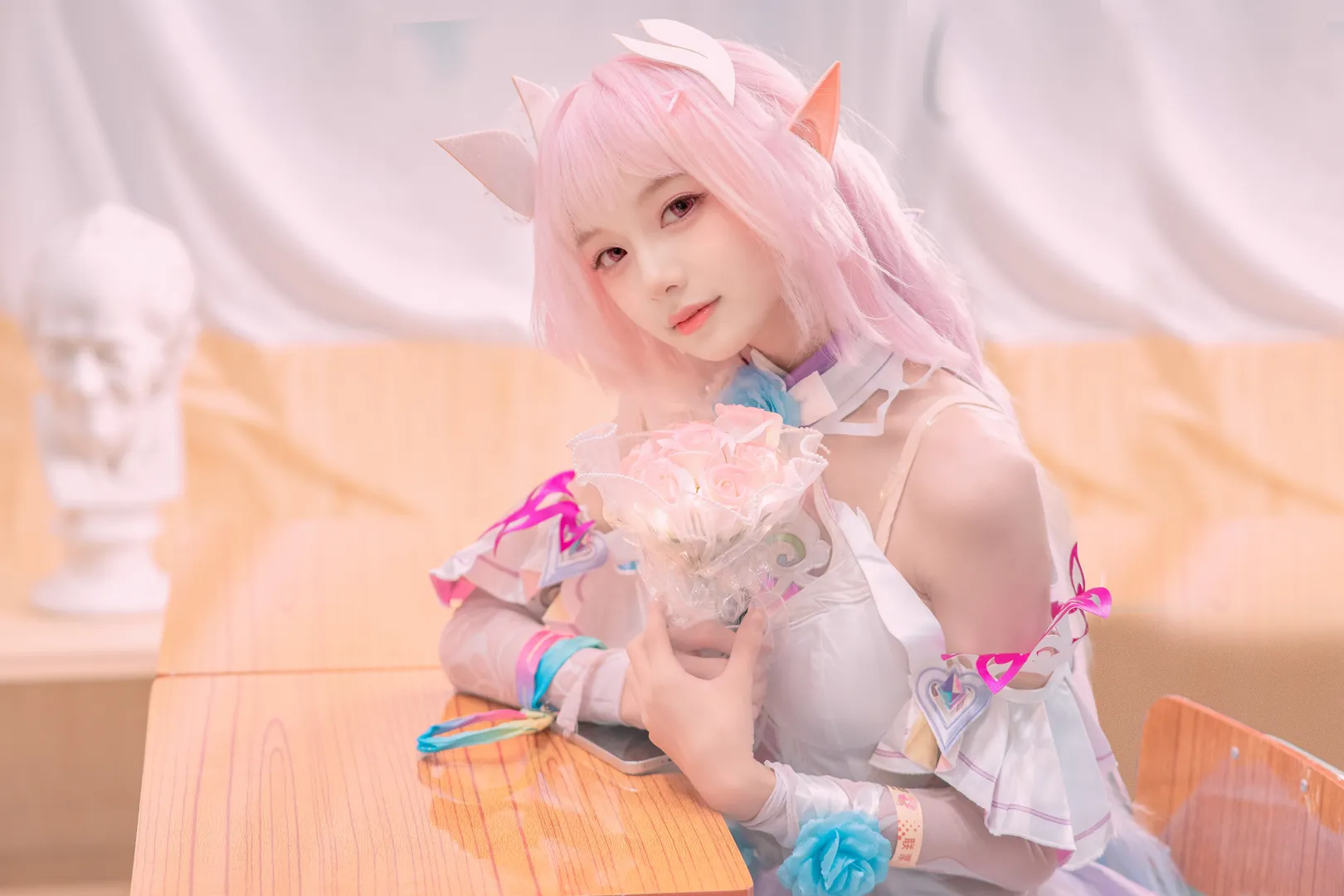 二次元少女, 昔涟cos, 崩坏星穹铁道, cosplay摄影, 课堂风写真 - 第1张