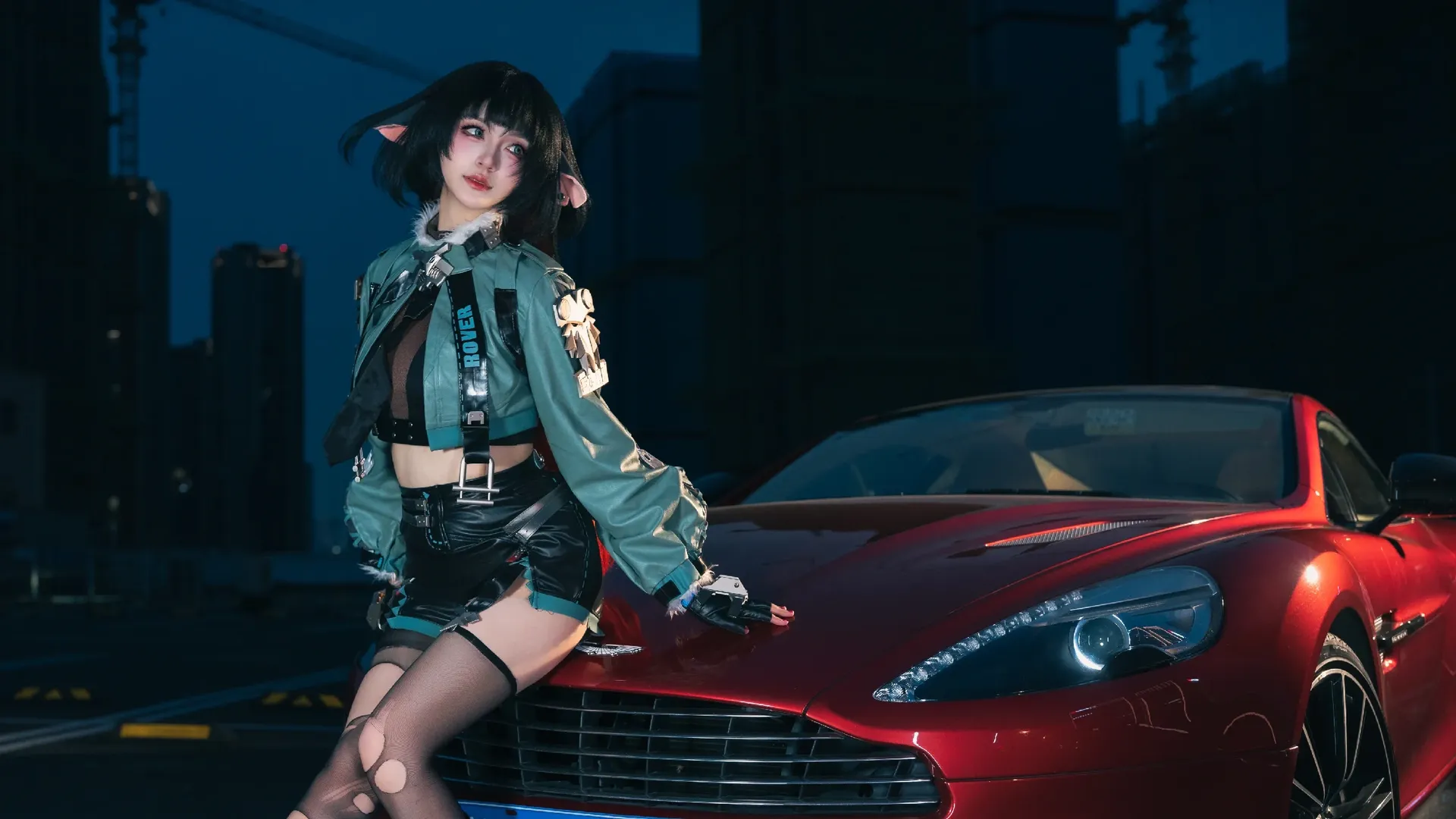 绝区零, cosplay正片, 机能风穿搭, 简cos, 夜景车拍