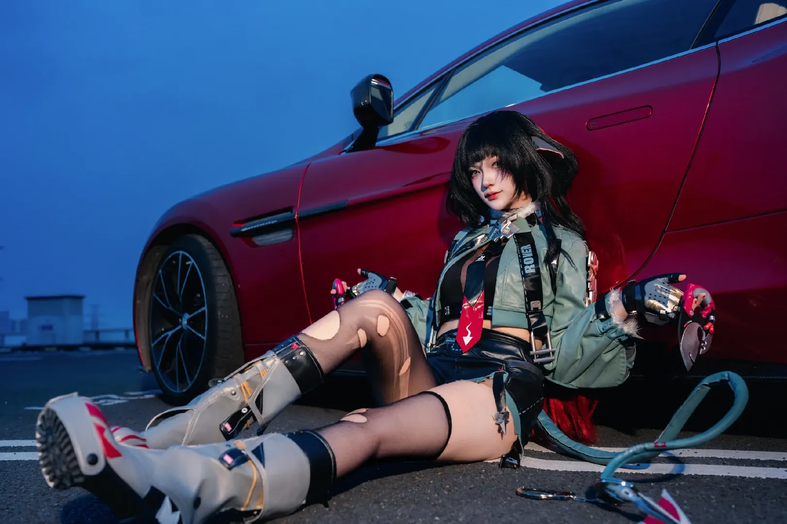 絕區零, cosplay攝影, 簡杜cos, 機車少女, 賽博機能風