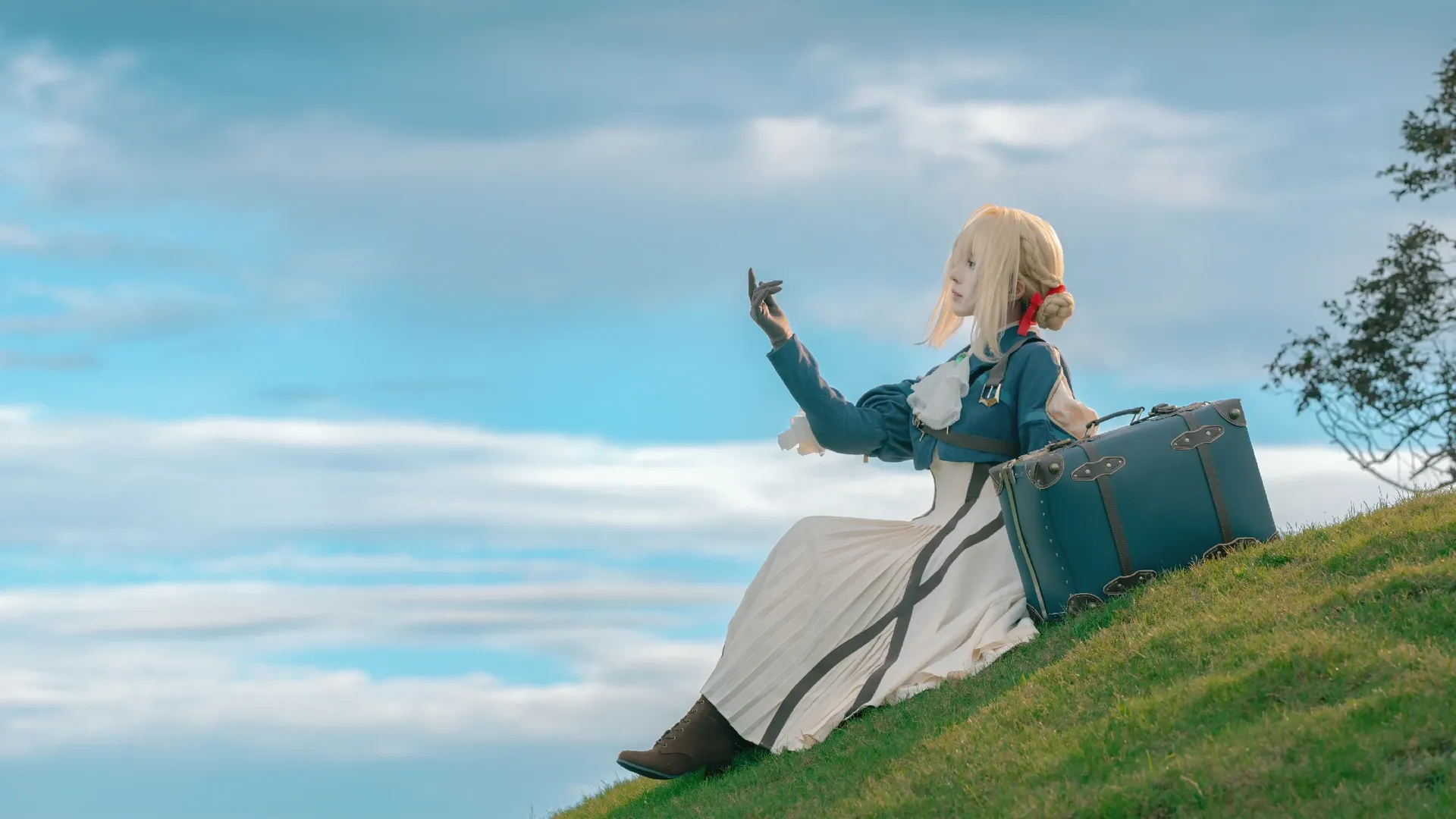 户外摄影, cosplay正片, 薇尔莉特cos, 紫罗兰永恒花园, 二次元外景 - 第3张