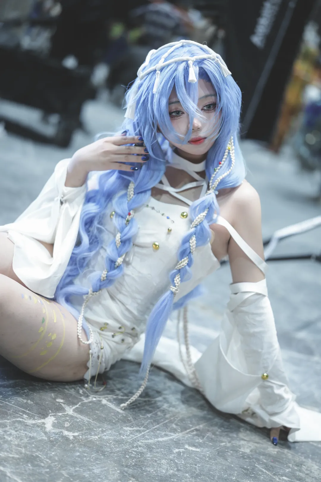 重返未来1999, 萤火虫漫展, cosplay摄影, 37cos, 白纱蓝发穿搭 - 第1张
