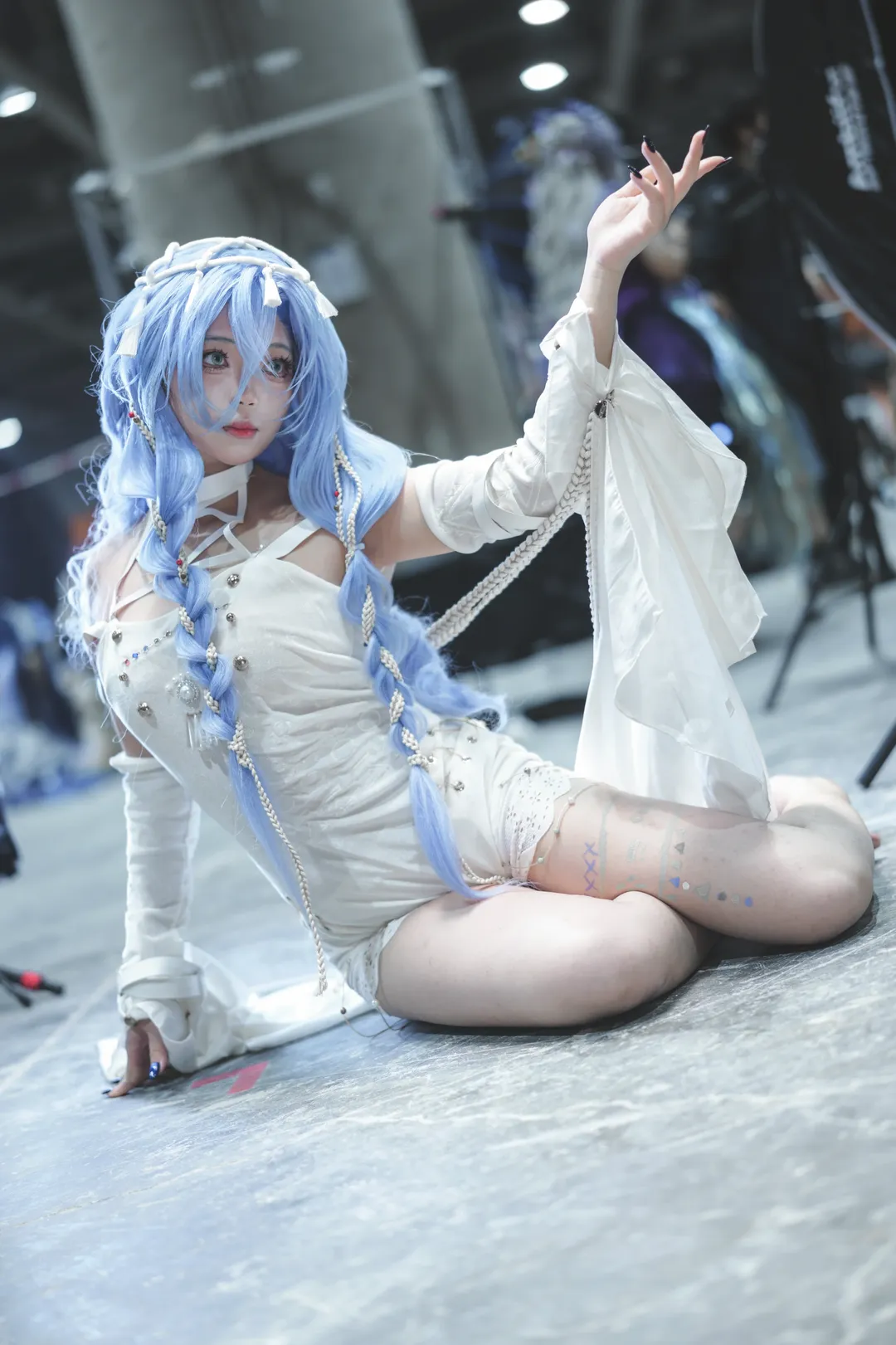 重返未来1999, 萤火虫漫展, cosplay摄影, 37cos, 白纱蓝发穿搭 - 第2张