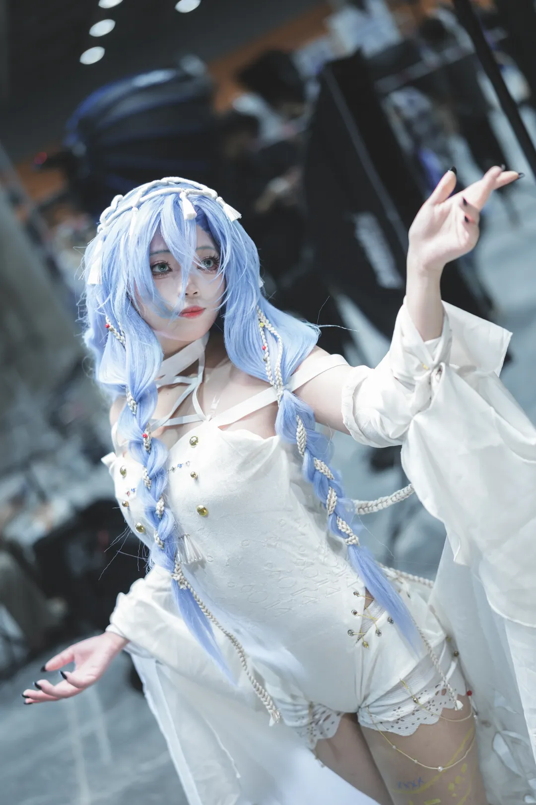 重返未来1999, 萤火虫漫展, cosplay摄影, 37cos, 白纱蓝发穿搭 - 第3张