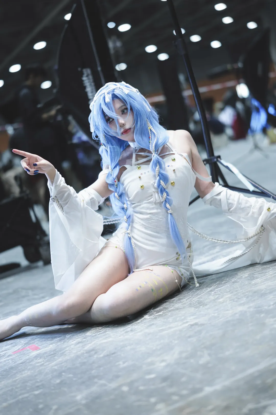 重返未来1999, 萤火虫漫展, cosplay摄影, 37cos, 白纱蓝发穿搭