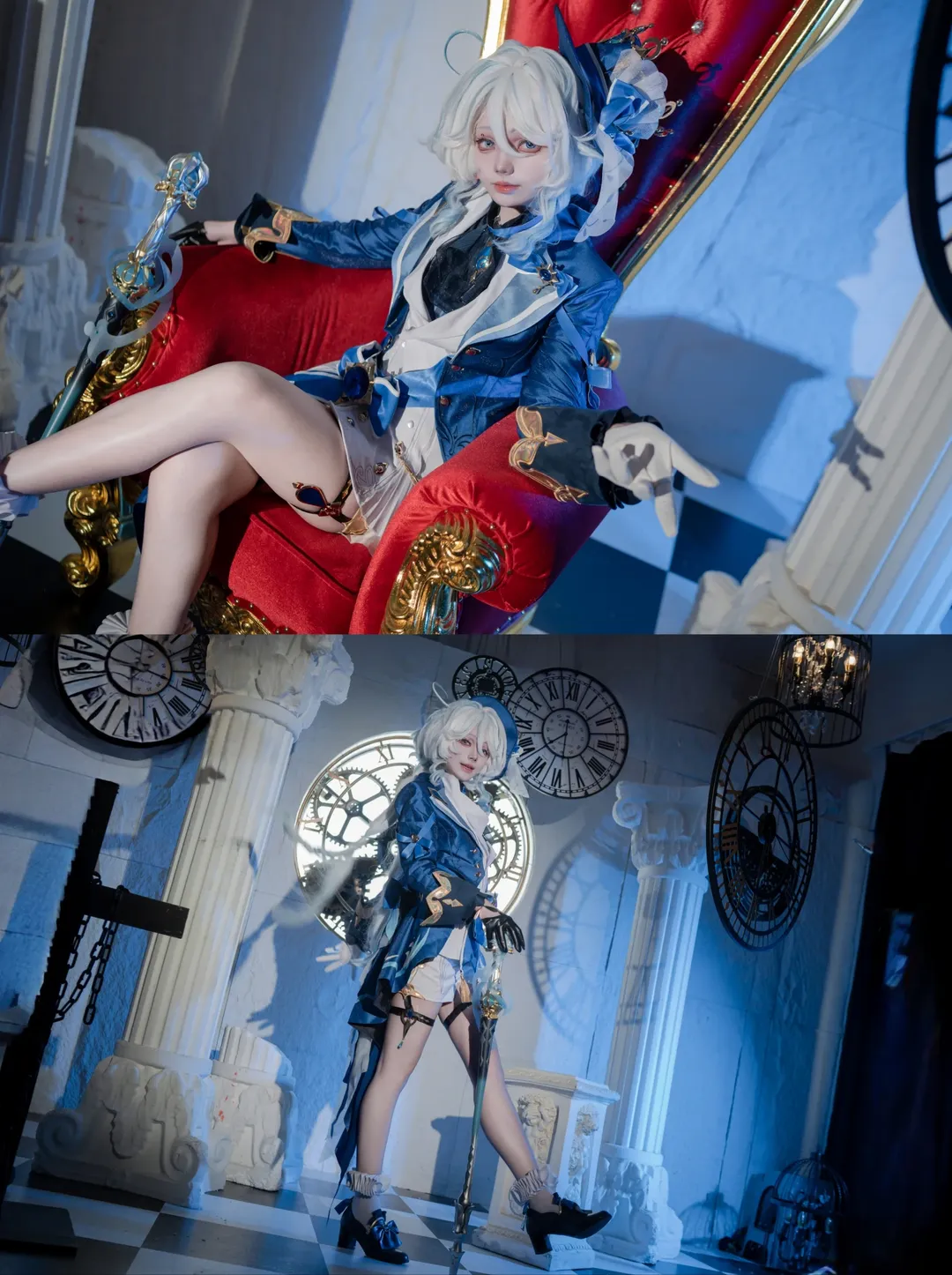 原神, 芙宁娜cos, cosplay正片, 复古场景, 法式妆容 - 第1张