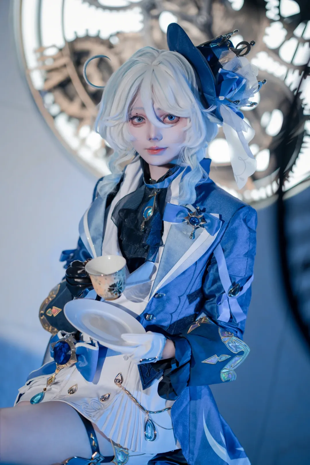 原神, 芙宁娜cos, cosplay正片, 复古场景, 法式妆容
